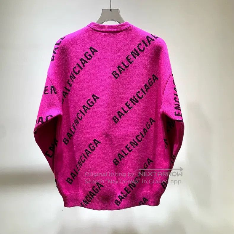 Balenciaga Balenciaga Fuchsia barrage fully printed knit sweater Size US XS / EU 42 / 0 - 7 Thumbnail