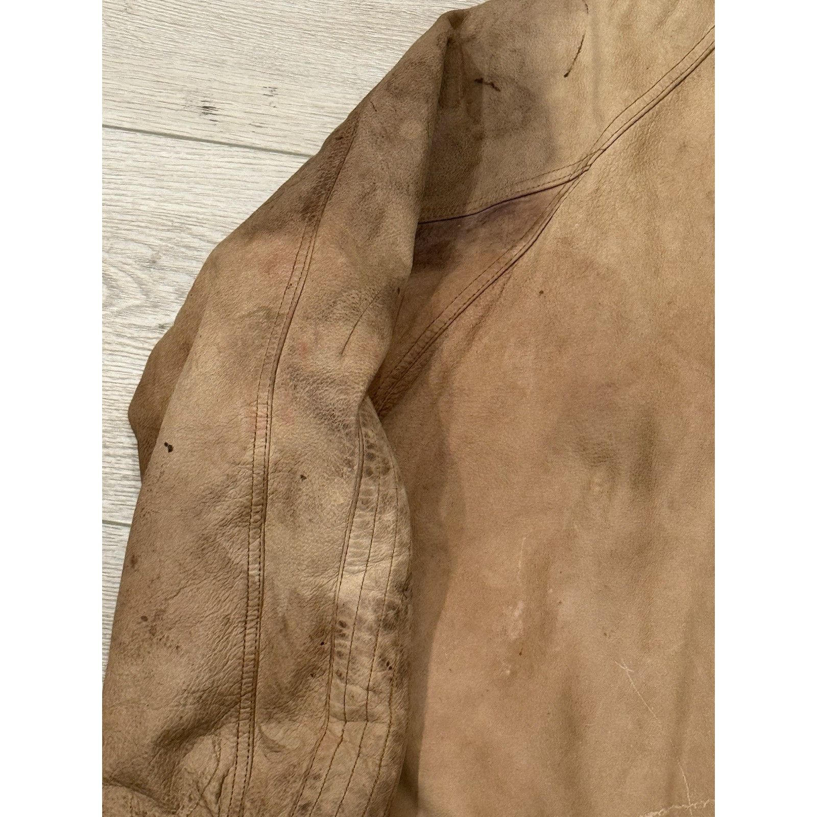 Marlboro Vintage Marlboro Adventure Jacket Leather Bomber Distressed Size US XL / EU 56 / 4 - 12 Thumbnail