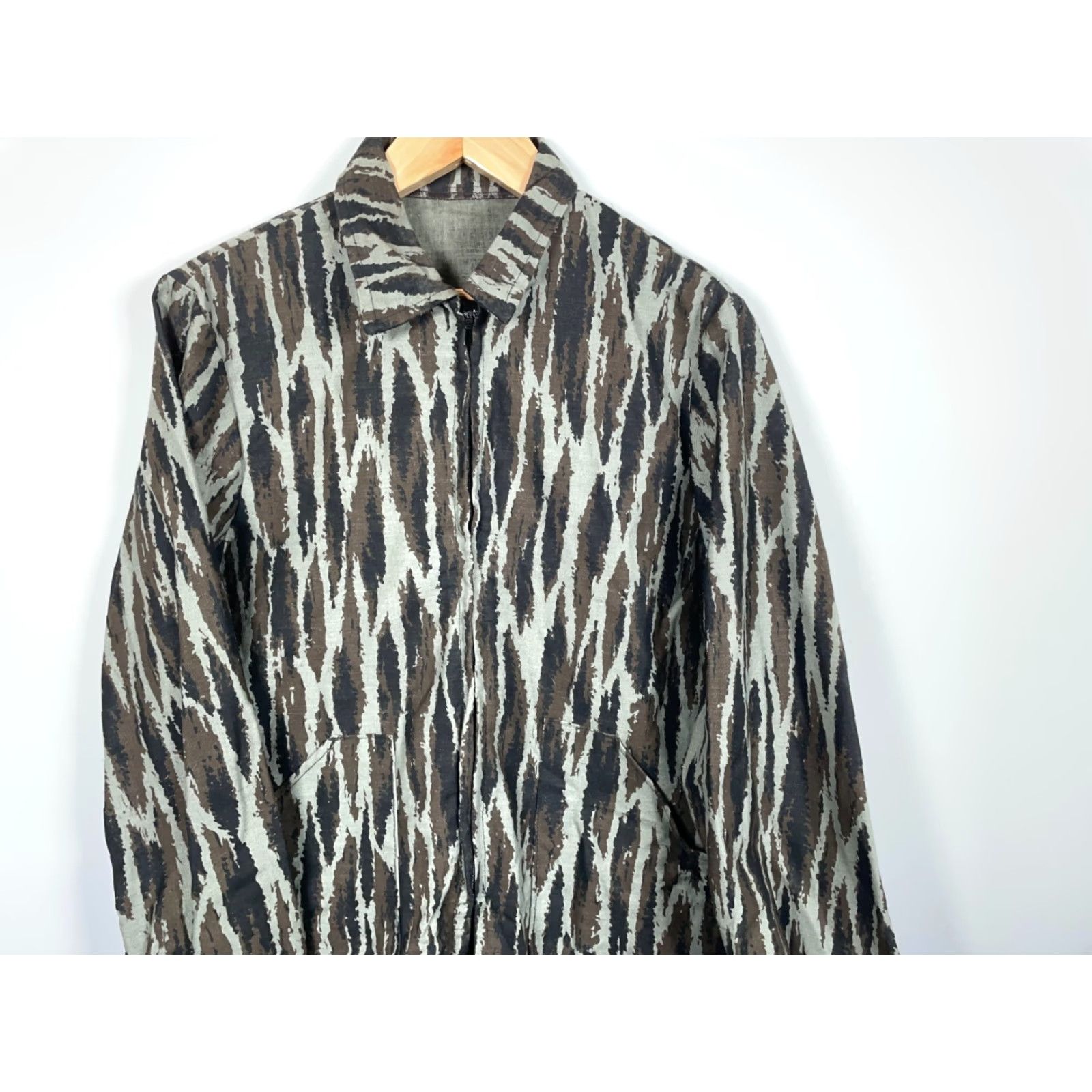 Vintage Empire Insulated Wear Jacket Men's Large Green Camouflage 80s Cotton Short Zip Full Zip Military Style Casual USA Made Mens Size US L / EU 52-54 / 3 - 4 Thumbnail