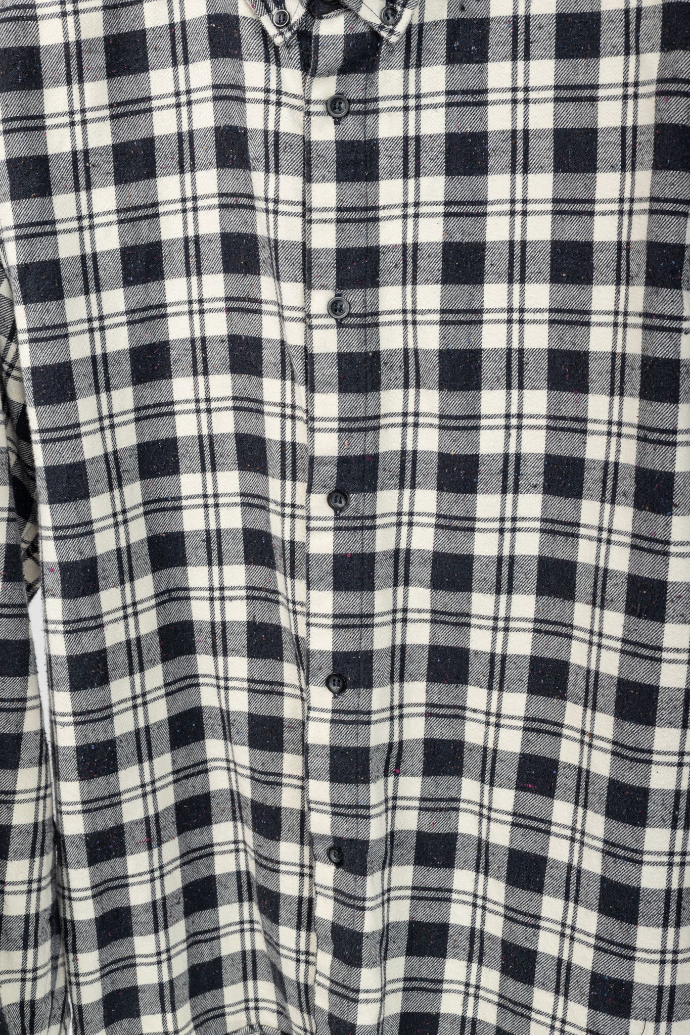 A.P.C. A.P.C. Navy & White Plaid-Flannel Buttoned Shirt Size US M / EU 48-50 / 2 - 8 Thumbnail
