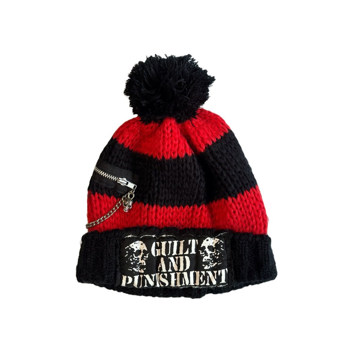 image of Vintage Sex Pot Revenge Knit Beanie in Black/Red, Men's