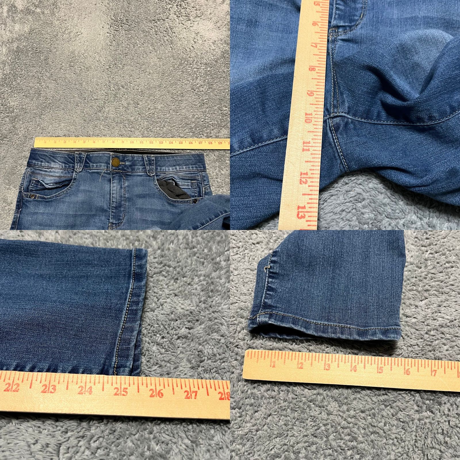 Vintage Democracy Jeans Womens Cropped Stretch Blue Denim Pants 14 (34x25) Plus Blue Denim Pants Womens Mens? Size 38" / US 16 / IT 52 - 8 Thumbnail