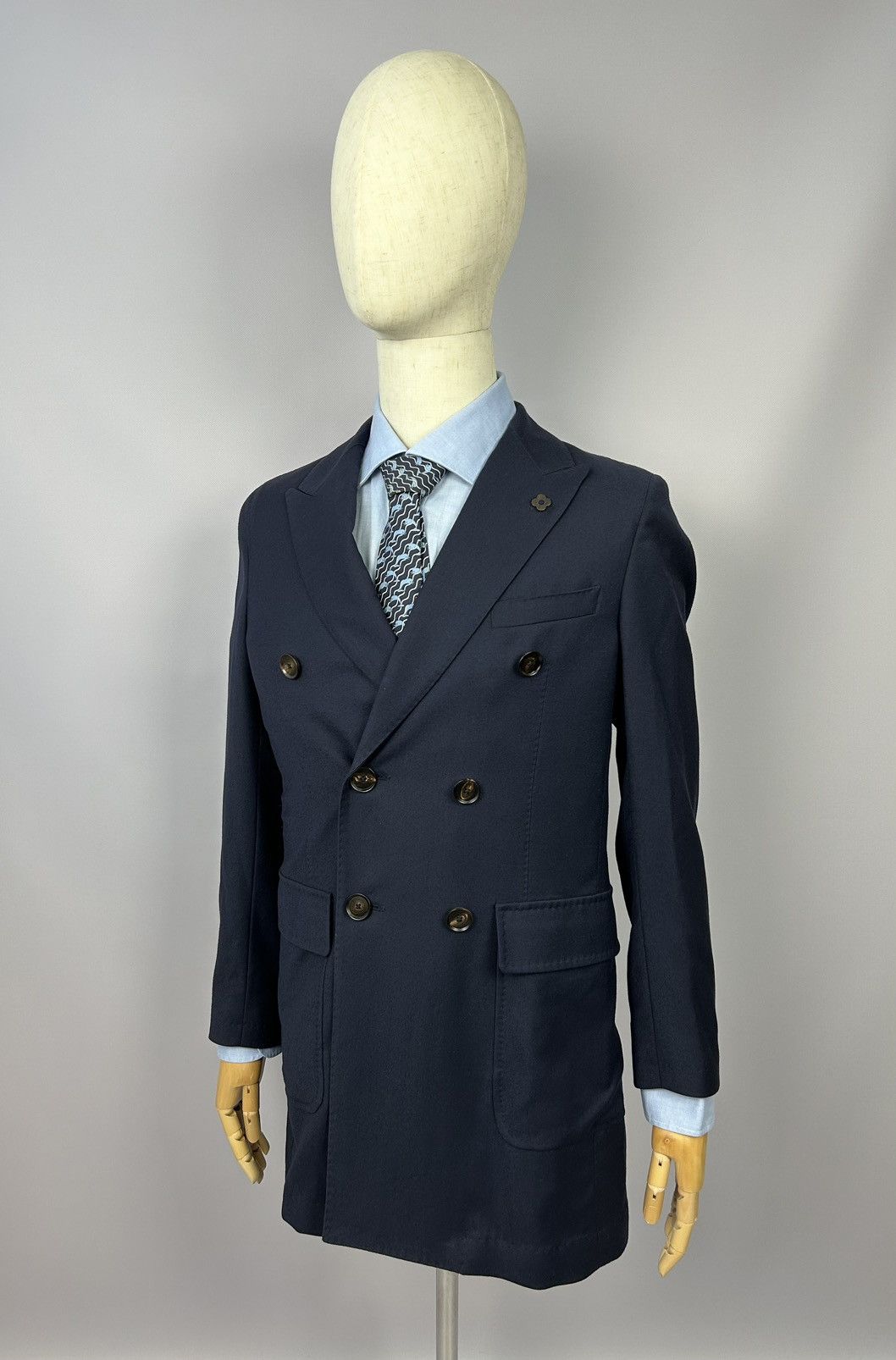 Paoloni Paoloni Quarantotto Double Breasted Wool Unlined Blazer EU48 Size 48R - 1 Thumbnail