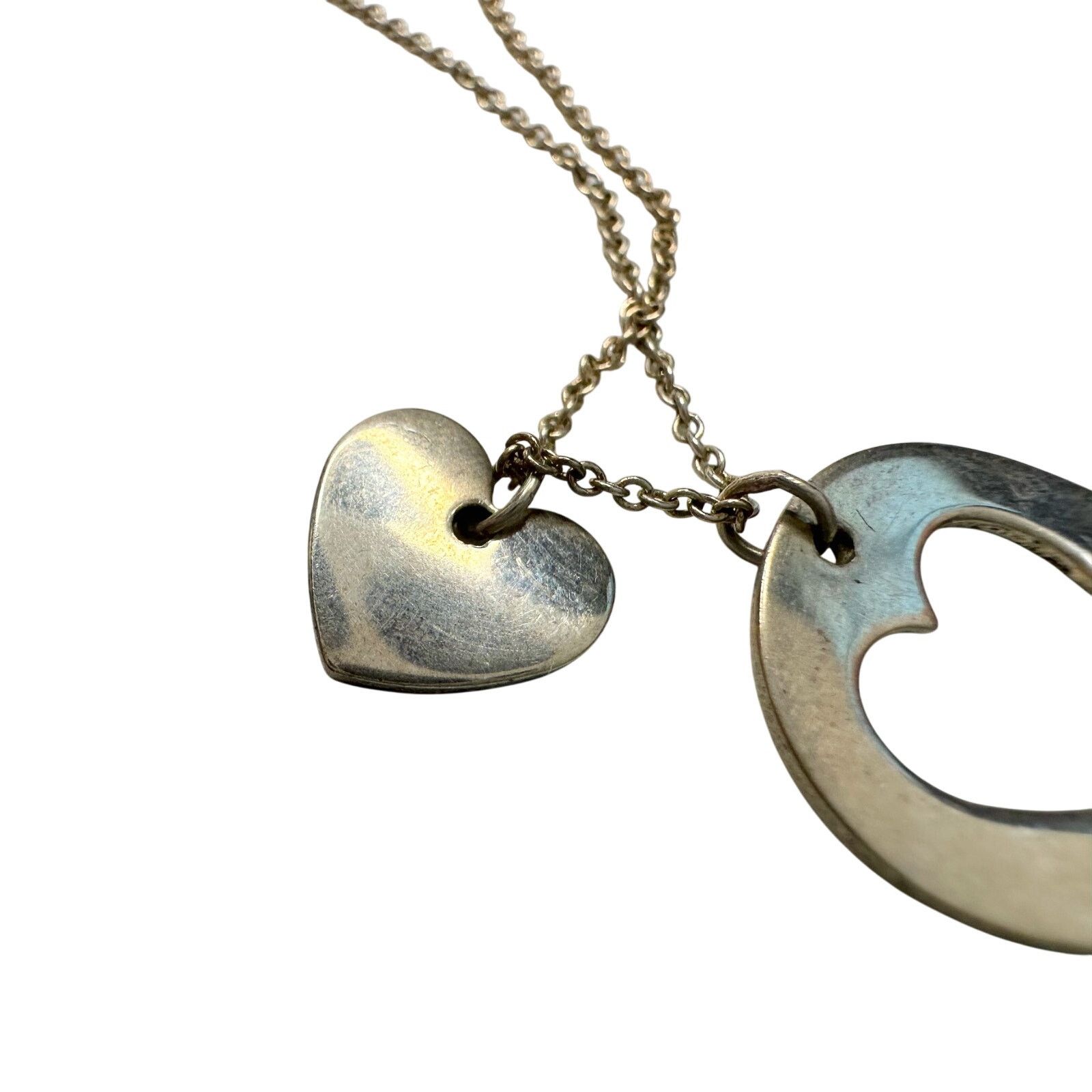 Tiffany & Co. Tiffany & Co. 2 Heart Necklace Stencil Heart w Cutout Heart Size ONE SIZE - 3 Thumbnail