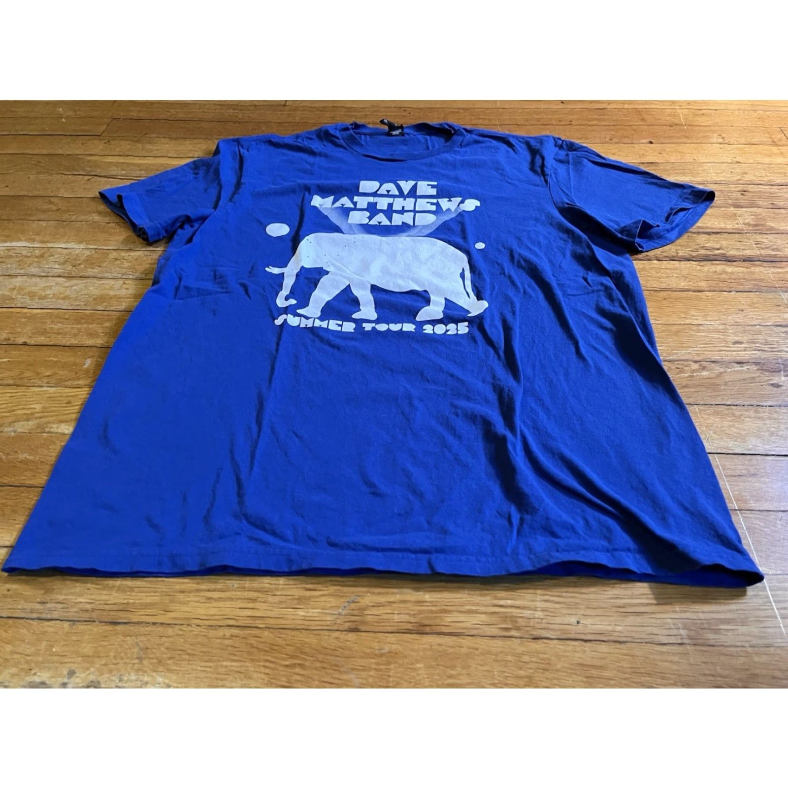Vintage Dave Matthews Band Summer Tour 2025 Volunteer Shirt XL Blue T-Shirt Men Crew Neck Short Sleeve Graphic Print Logo 90s? Size US XL / EU 56 / 4 - 2 Thumbnail