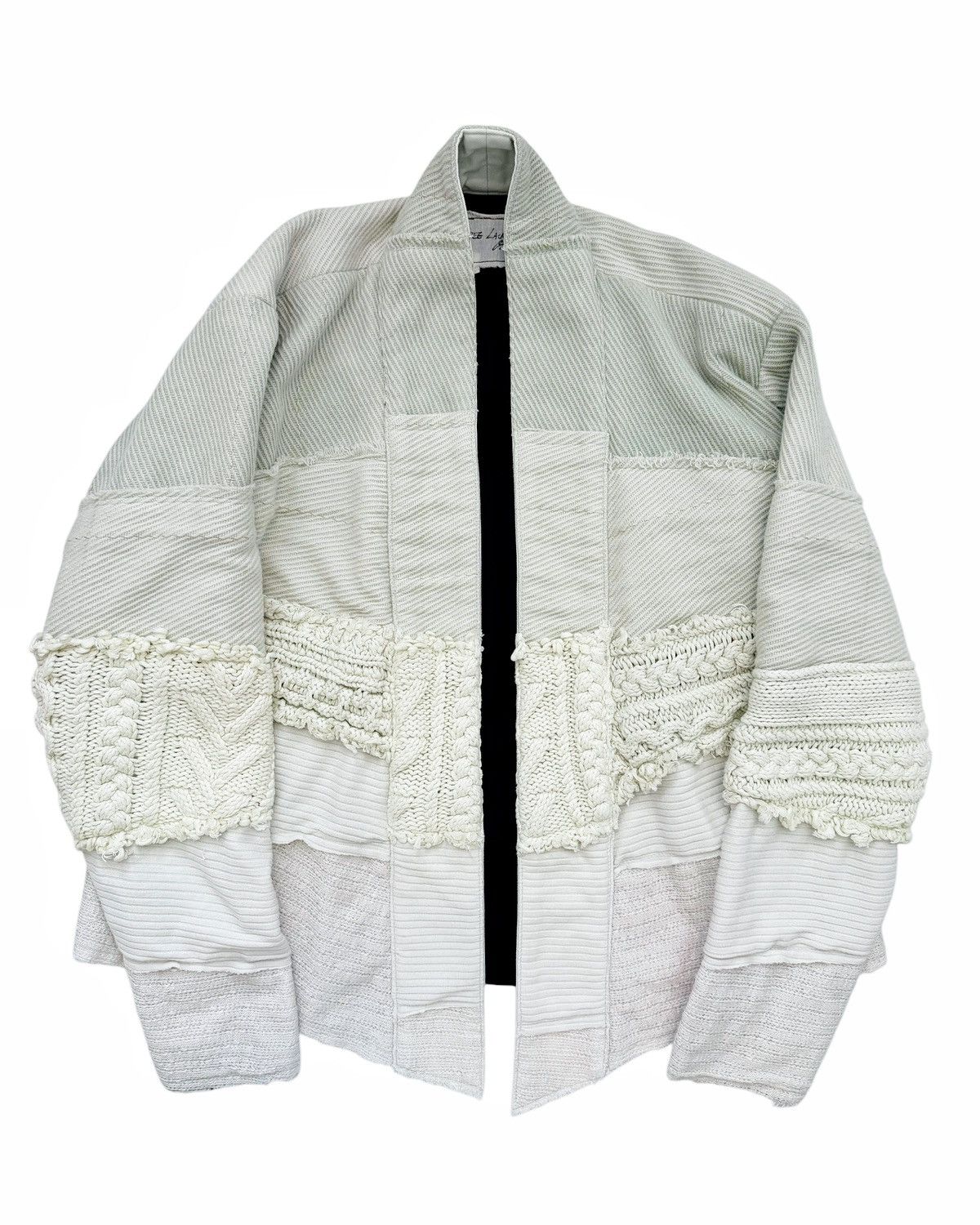Greg Lauren Mint Cropped Fisherman GL1 Kimono Knit Patchwork Size US S / EU 44-46 / 1 - 1 Thumbnail