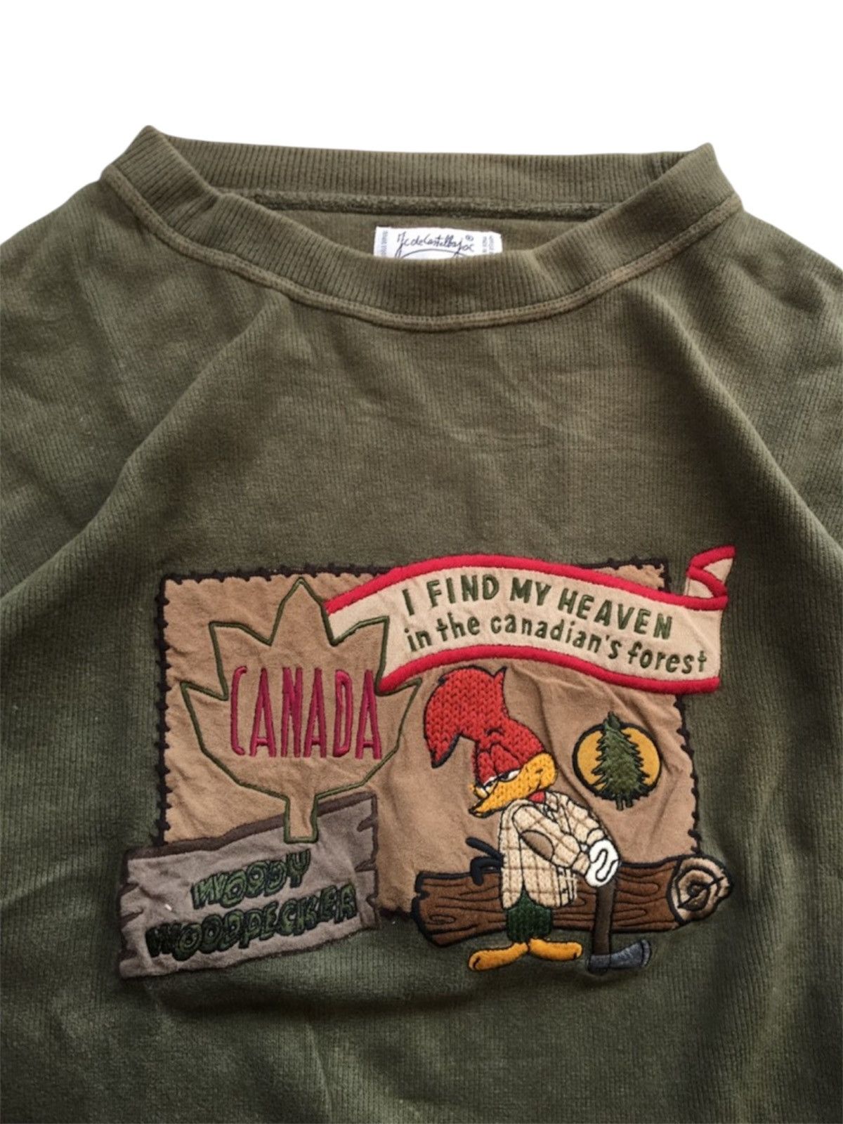 Jean Charles De Castelbajac 1990’s Woody Woodpecker Embroidery Sweathshirt Size US L / EU 52-54 / 3 - 2 Thumbnail