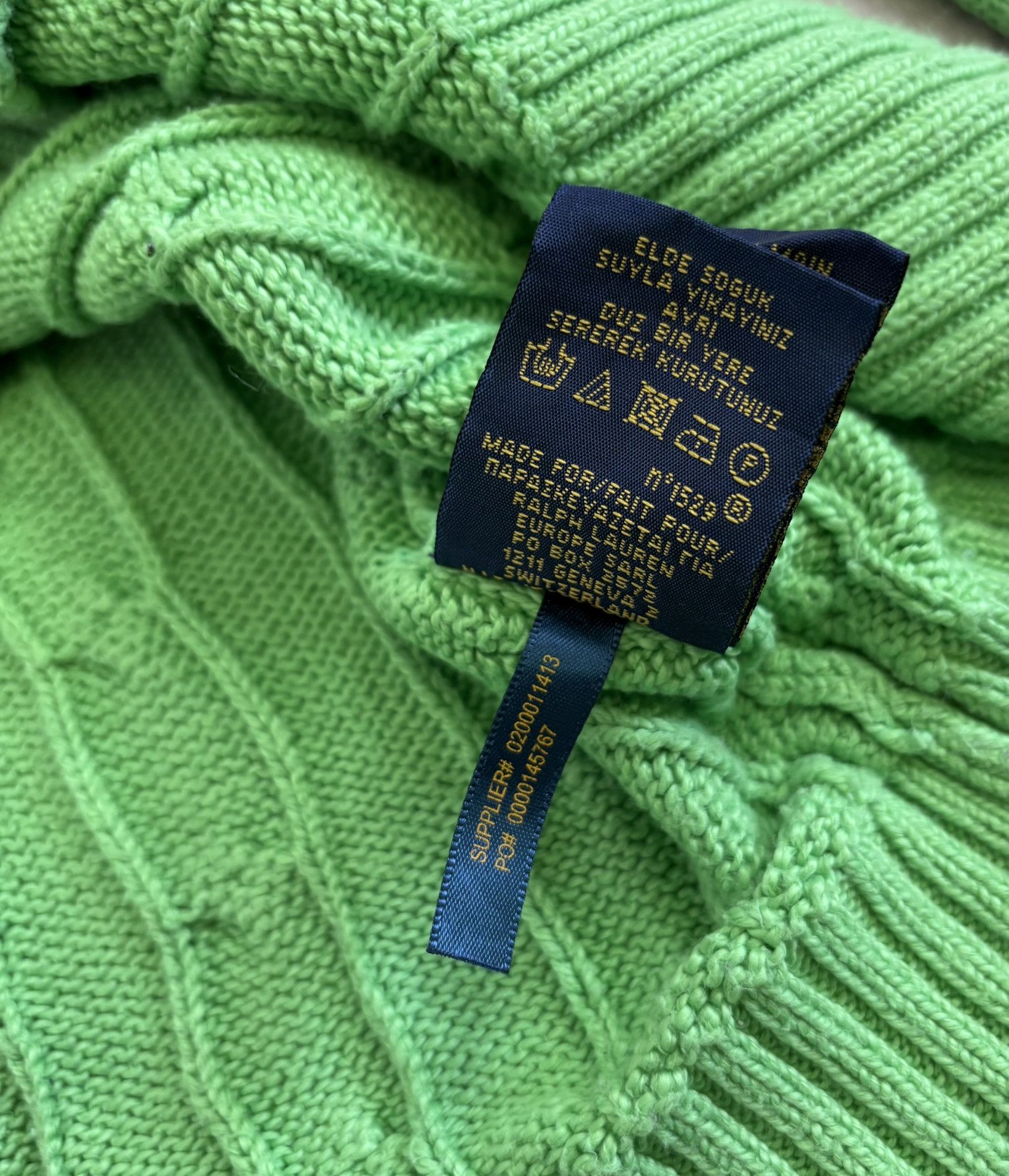 Polo Ralph Lauren Polo Ralph Lauren Cable Knit Green Sweater Large Size L / US 10 / IT 46 - 13 Thumbnail