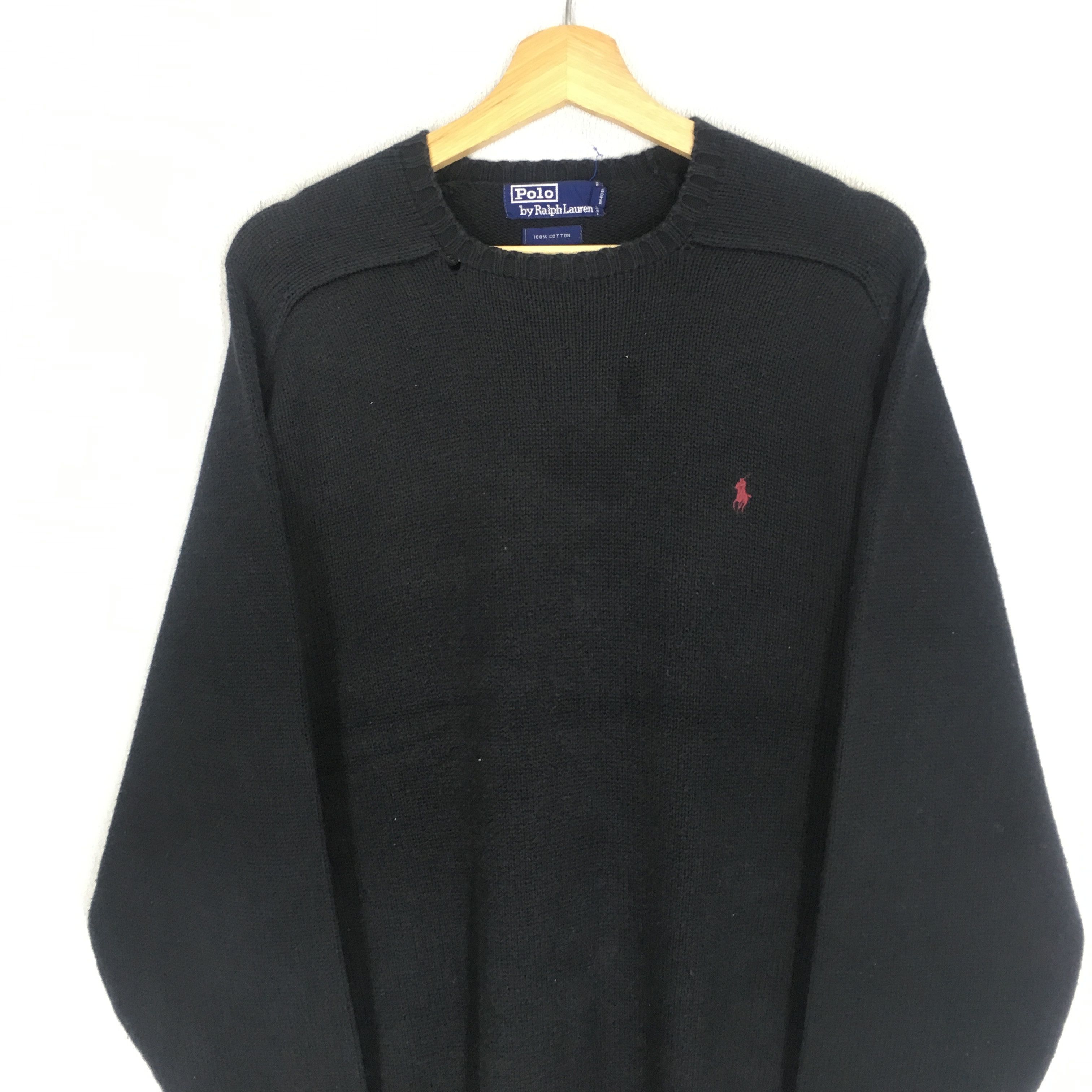 Polo Ralph Lauren Vintage Polo Ralph Lauren Black Cable Knit - 505 Size US L / EU 52-54 / 3 - 3 Thumbnail