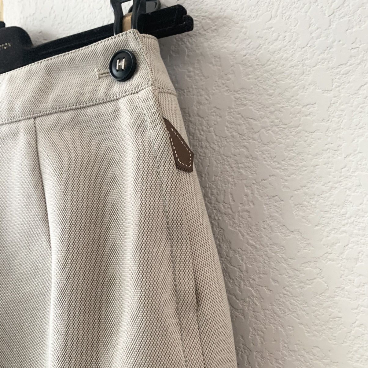 Hermes Hermes cotton weave skirt double side zipper Size 26" / US 2 / IT 38 - 2 Thumbnail