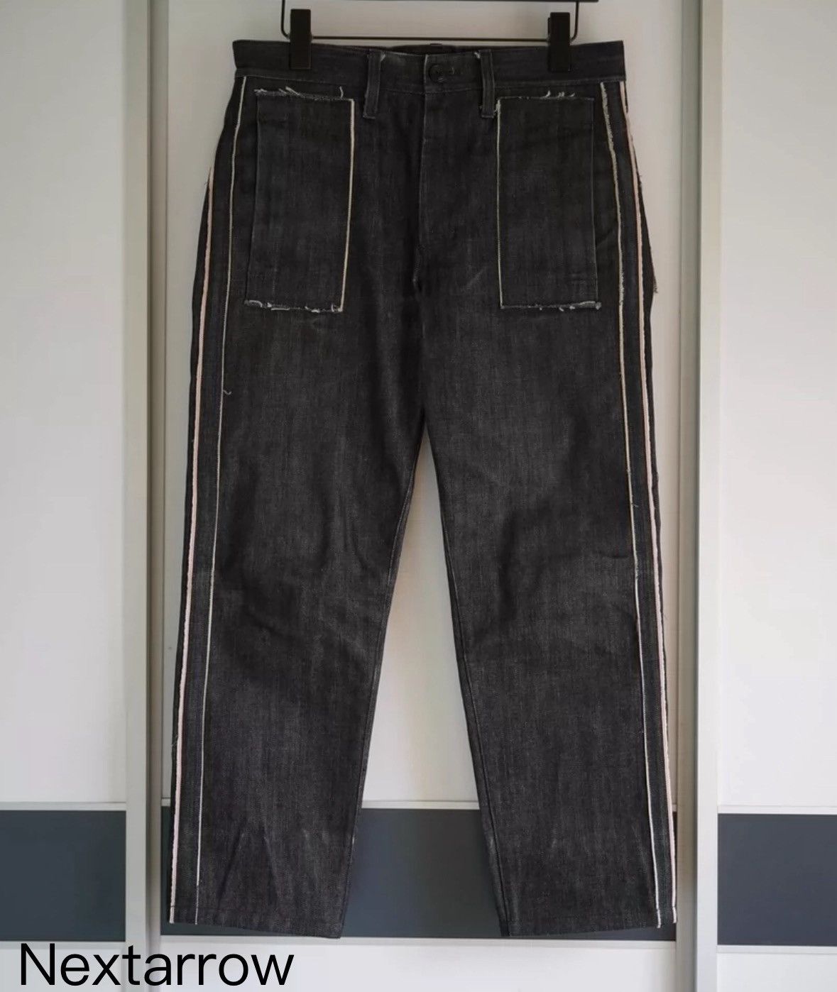 Yohji Yamamoto Yohji Yamamoto 15ss Sheared Ear Fur Trim Patchwork Jeans Size US 32 / EU 48 - 1 Thumbnail