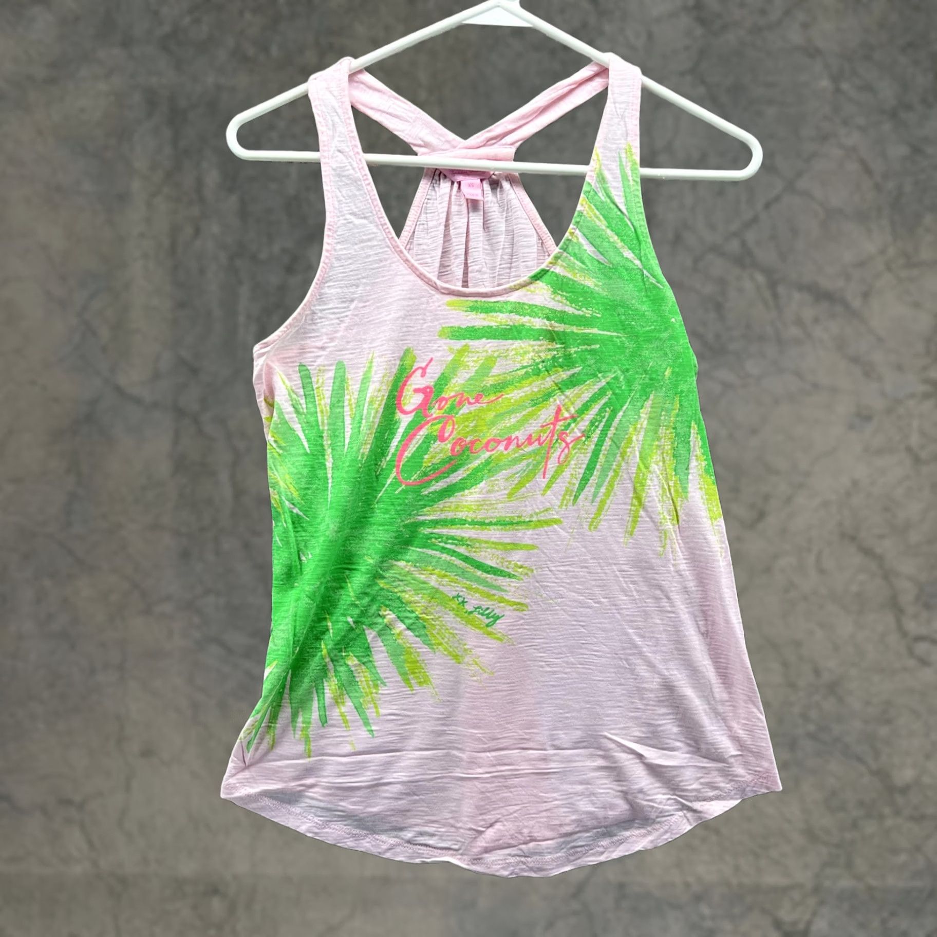 Lilly Pulitzer Lilly Pulitzer Tank Top Womens XS Pink Gone Coconuts Palm Graphic Pima Cotton Tank Top Womens XS Pink Gone Coconuts Palm Graphic Size XS / US 0-2 / IT 36-38 - 1 Thumbnail
