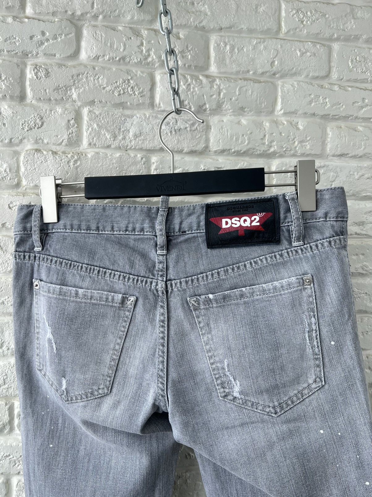 Dsquared2 Dsquared2 Distressed Denim Gray Logo Jeans Size 30" / US 8 / IT 44 - 6 Thumbnail
