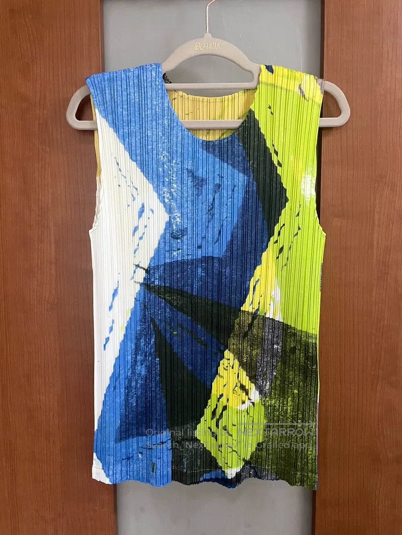 Issey Miyake Issey Miyake Oil Painting Color Block Tank Top Size L / US 10 / IT 46 - 1 Thumbnail