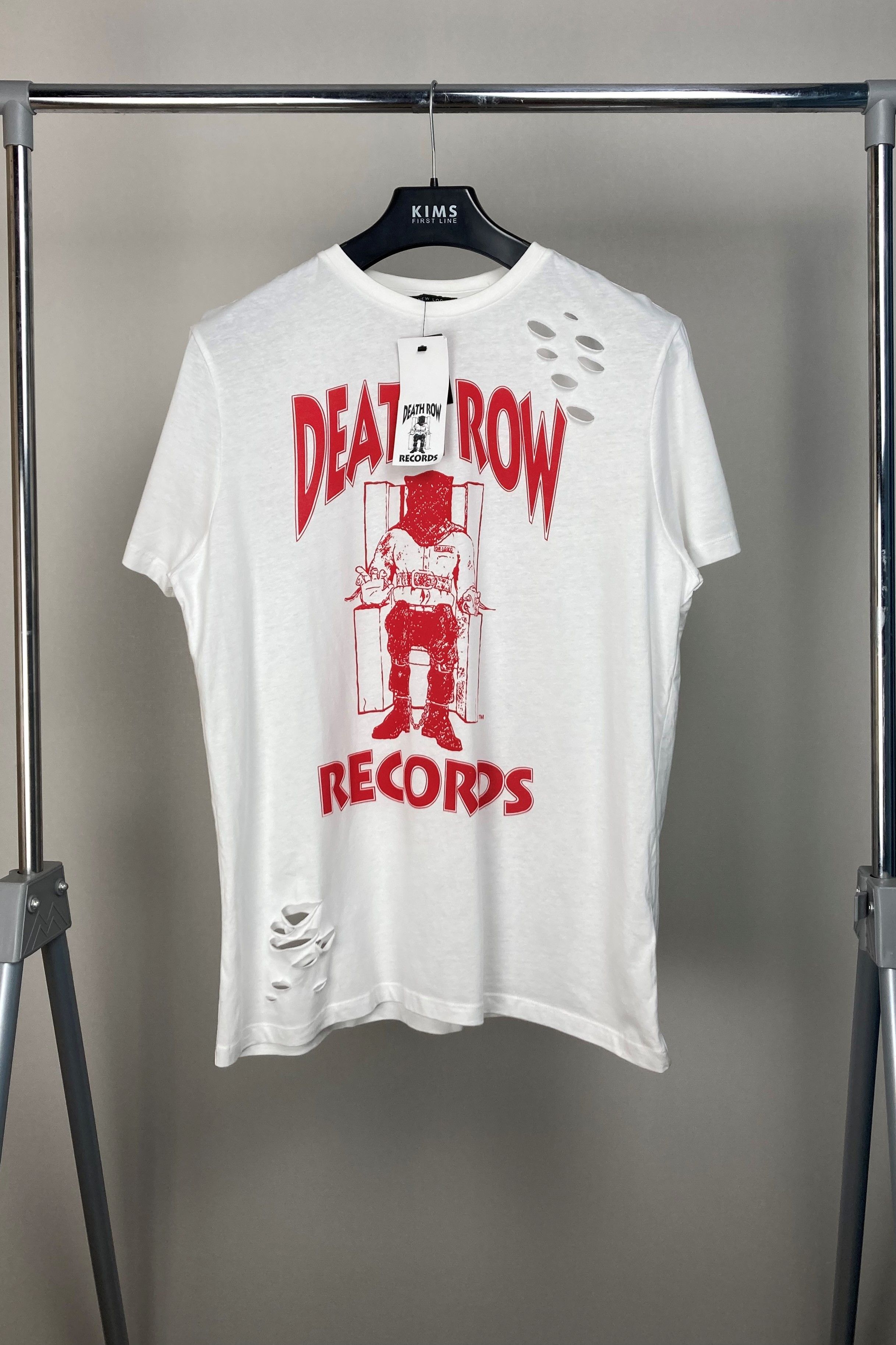 Death Row Records NWT Death Row Records White Crewneck Distressed Tshirt Size US L / EU 52-54 / 3 - 1 Thumbnail