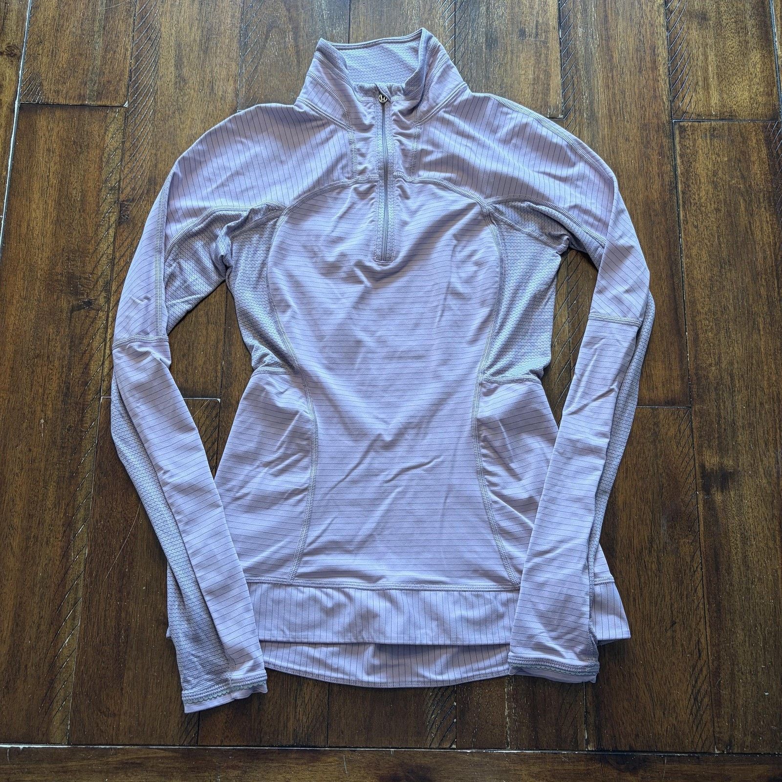 Lululemon Lululemon Pullover Womens 4 Purple Striped 1/4 Zip Neck Size S / US 4 / IT 40 - 2 Thumbnail