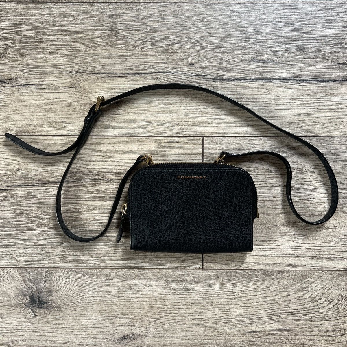 Burberry Burberry Mini Mag Crossbody Black Leather Size ONE SIZE - 1 Thumbnail