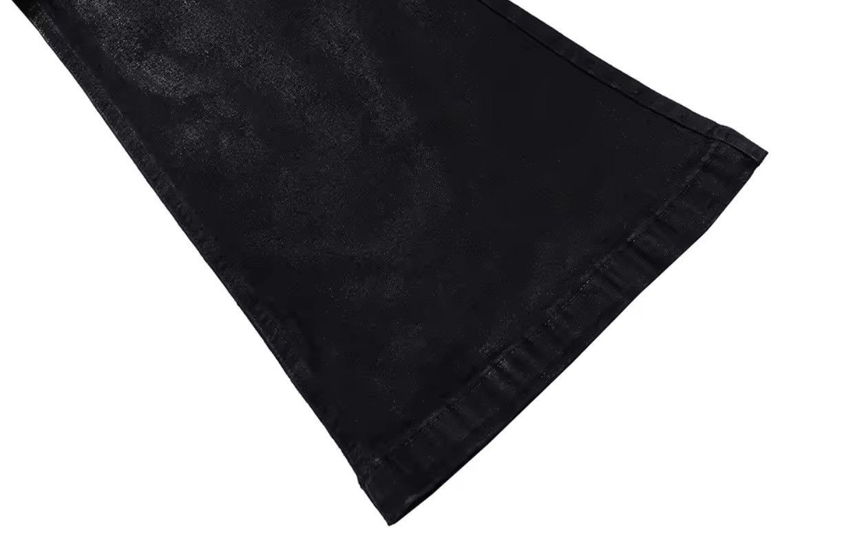 Denime × Japanese Brand Streetwear Black Glue Coated Boot Cut Size US 33 - 9 Thumbnail