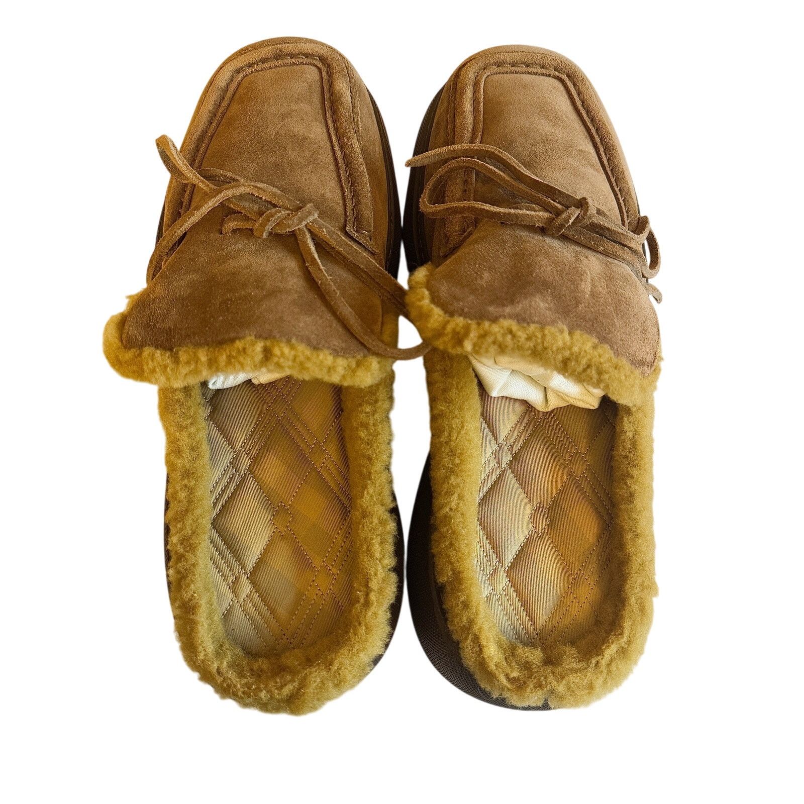 Burberry Burberry *NEW* Stony Suede & Shearling Wood Mules Size US 11 / EU 44 - 3 Thumbnail