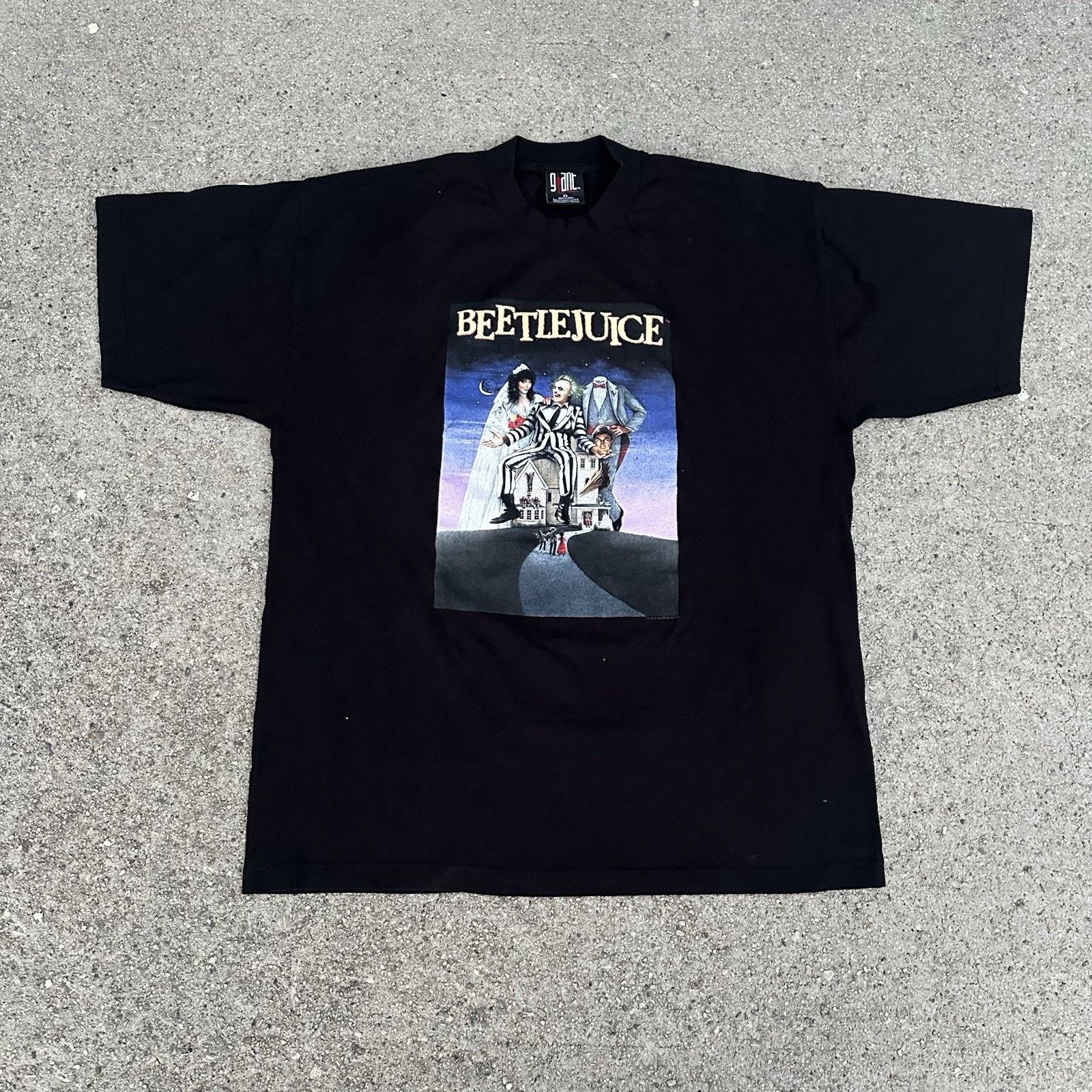 Vintage × Warner Bros Vintage 90s Giant Beetlejuice Movie Promo T-Shirt Size US XL / EU 56 / 4 - 2 Thumbnail
