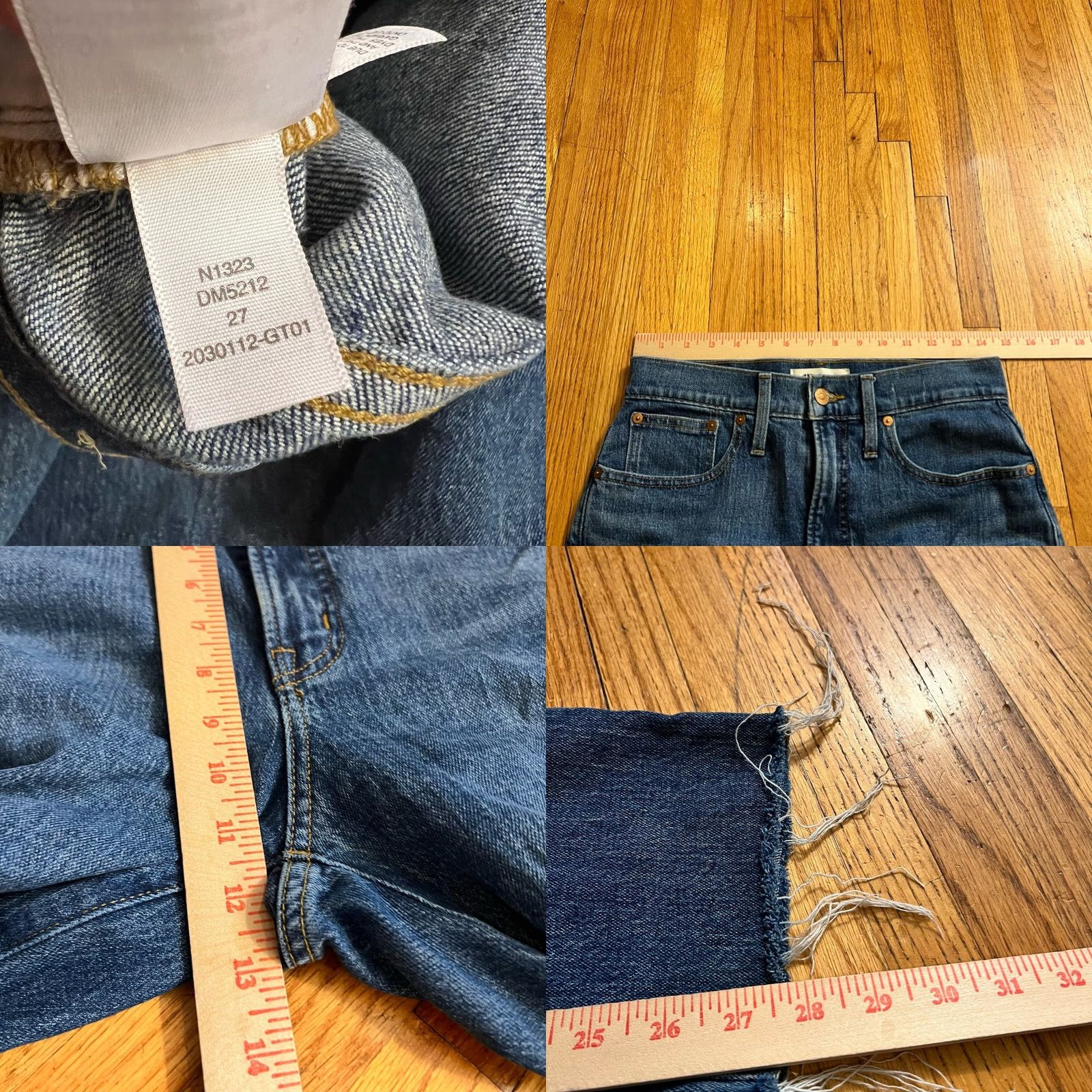 Madewell Madewell Jeans Womens 27 Perfect Vintage Blue Denim High Rise Raw Hem Jeans Womens 27 Regular Blue 29x28 Size 27" / US 4 / IT 40 - 8 Thumbnail