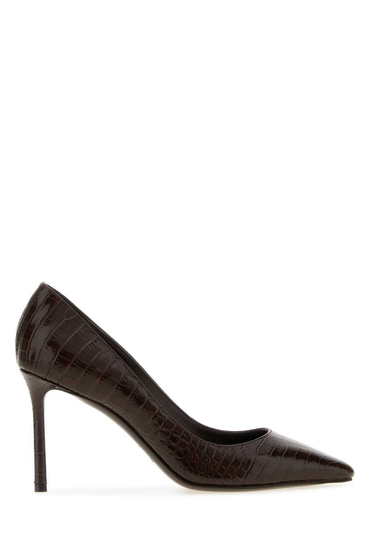 Chocolate Leather Romy 85 Pumps