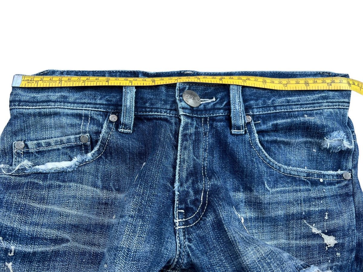 Japanese Brand Casva Distressed Straight Cut Thrash Denim Jeans 31x30 Size US 30 / EU 46 - 10 Thumbnail