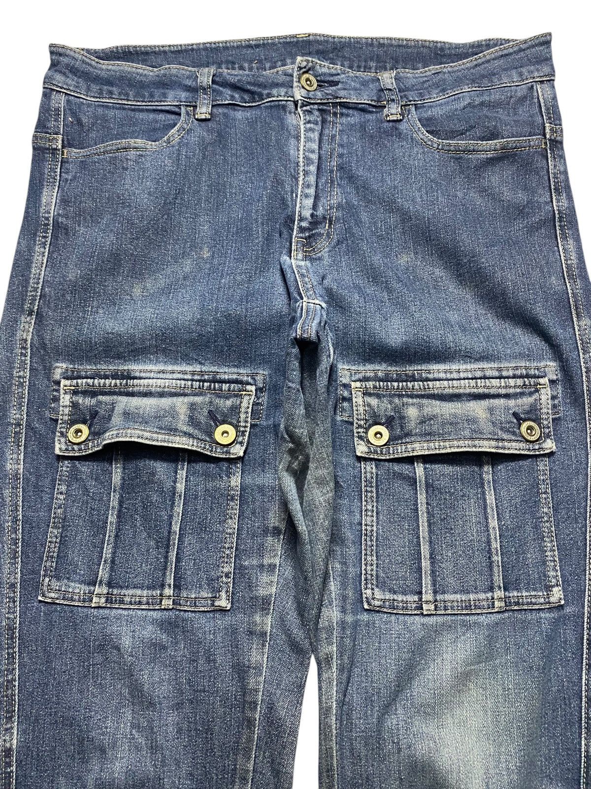 Japanese Brand Japanese Brand like Mercibeaucoup Blue Wash Bush Pants Size US 35 - 3 Thumbnail