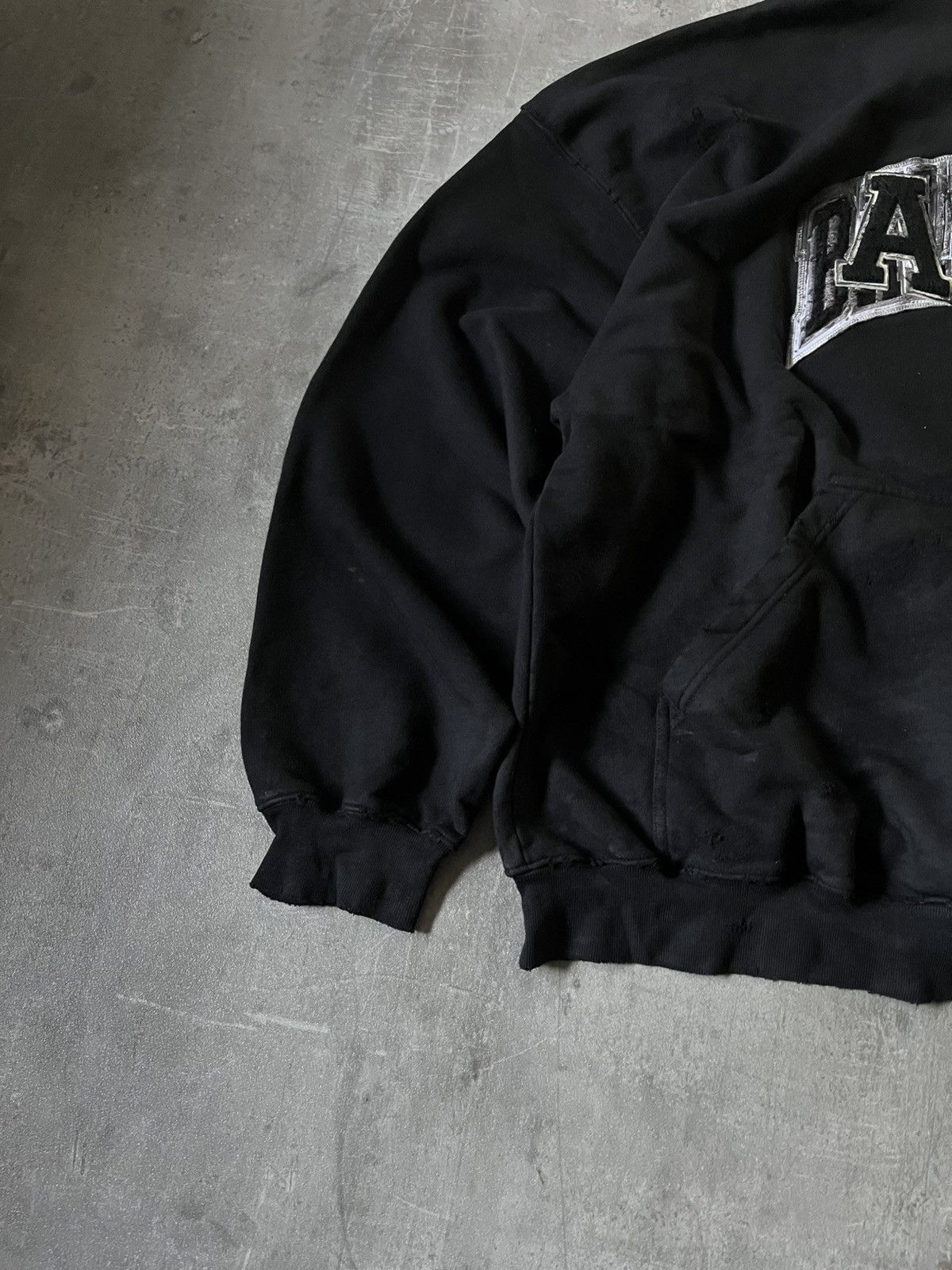 Balenciaga Balenciaga Skater hoodie black distressed rare Size US XL / EU 56 / 4 - 3 Thumbnail