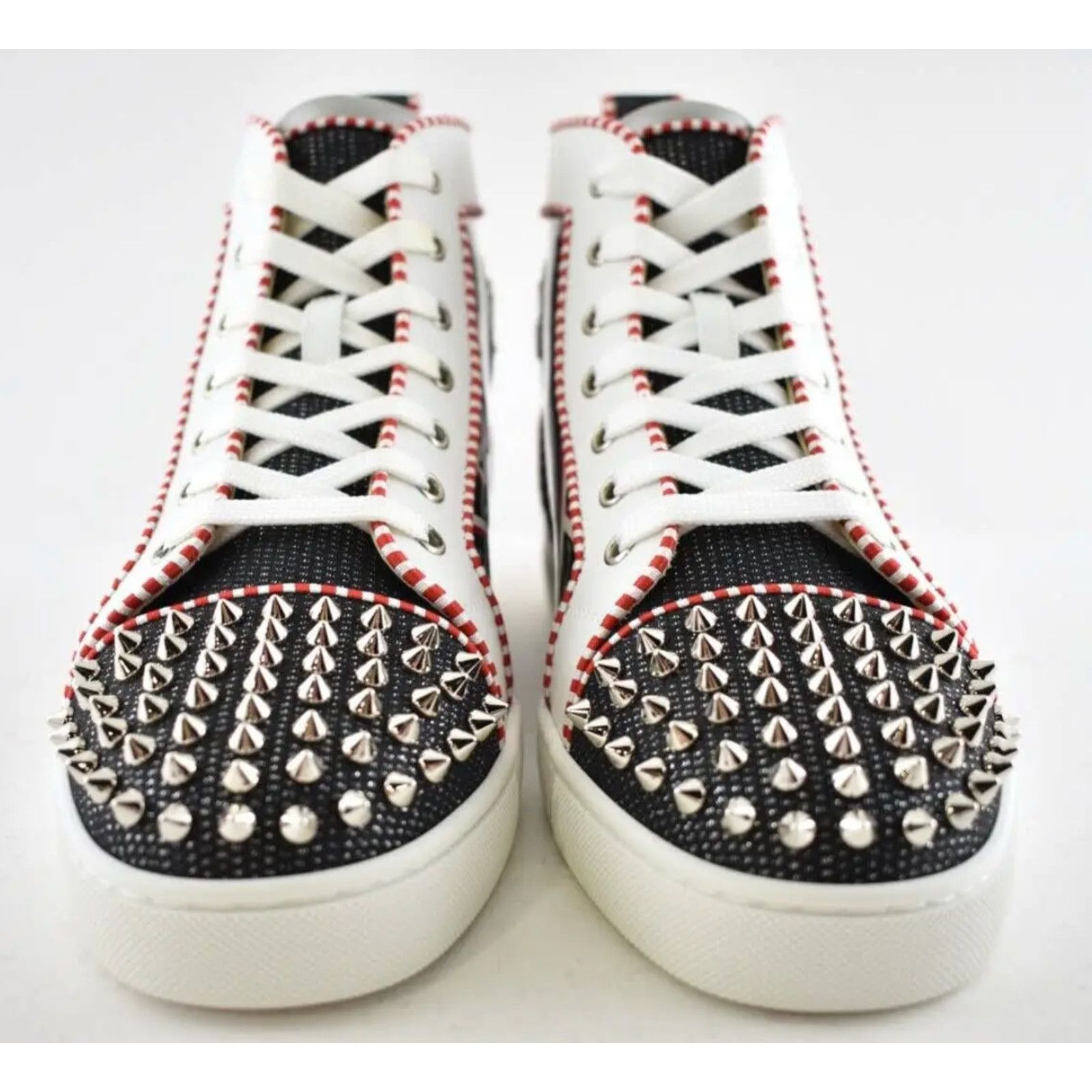 Christian Louboutin Christian Louboutin Mens Lou Spikes Orlato Flat Black Size US 9.5 / EU 42-43 - 5 Thumbnail