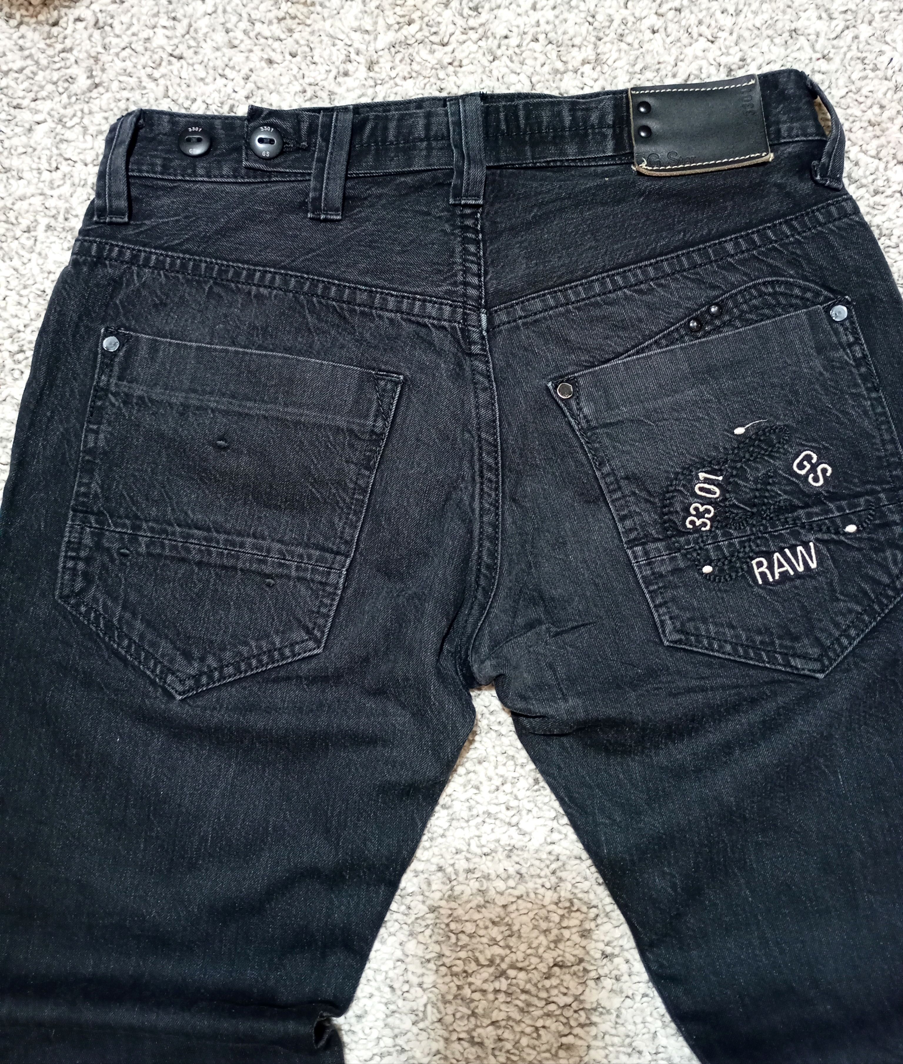 G-Star G-Star Raw 3301 Radar Narrow Midnight Denim Pants Jeans Size US 32 / EU 48 - 4 Thumbnail