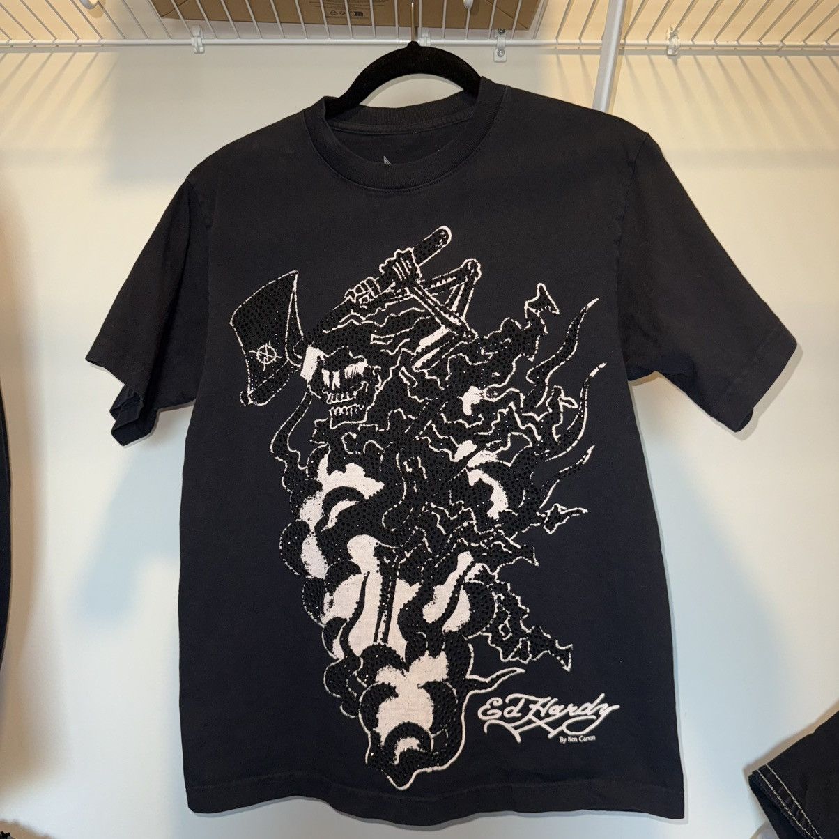 Ed Hardy × Ken Carson Ken Carson x Ed Hardy Axe Skull Collab Tee Size US S / EU 44-46 / 1 - 1 Thumbnail