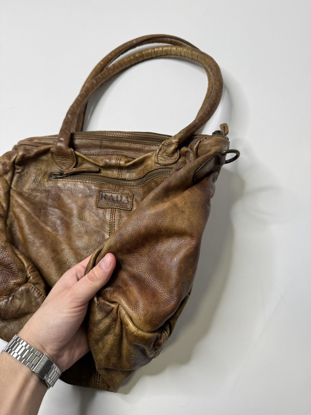 Vintage Vintage avant garde leather bag floral flower swag y2k 90s Size ONE SIZE - 6 Thumbnail