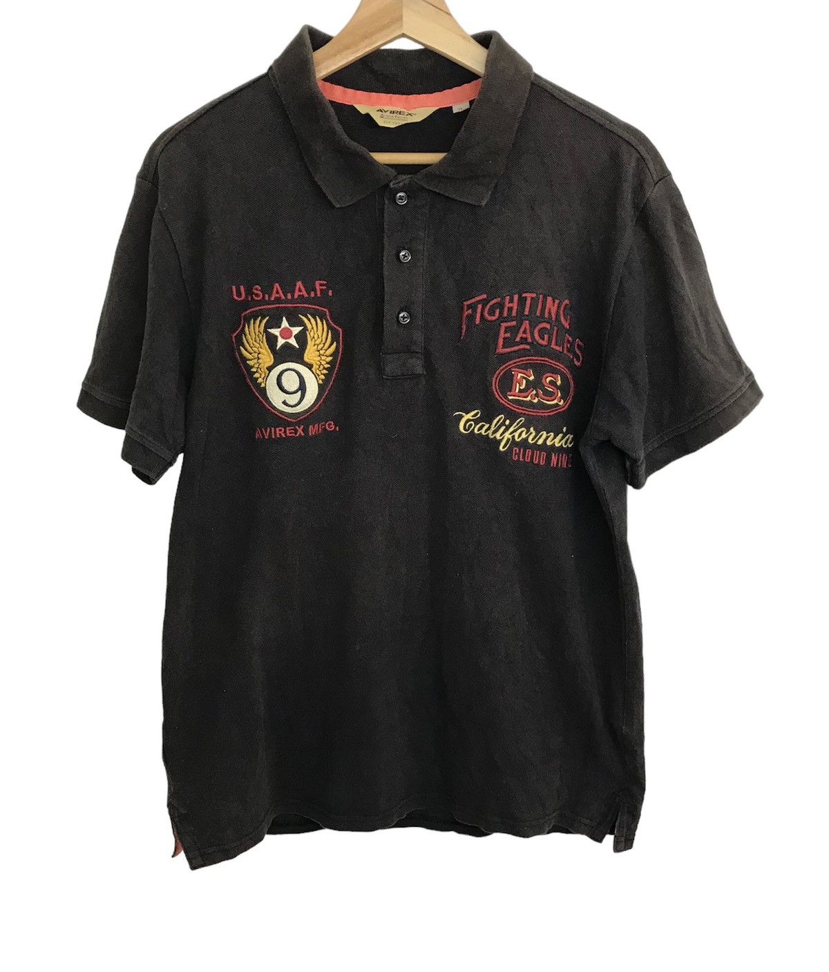 Avirex × Vintage Avirex Fighting Eagles Embroidered Polos Shirt Size US XL / EU 56 / 4 - 2 Thumbnail