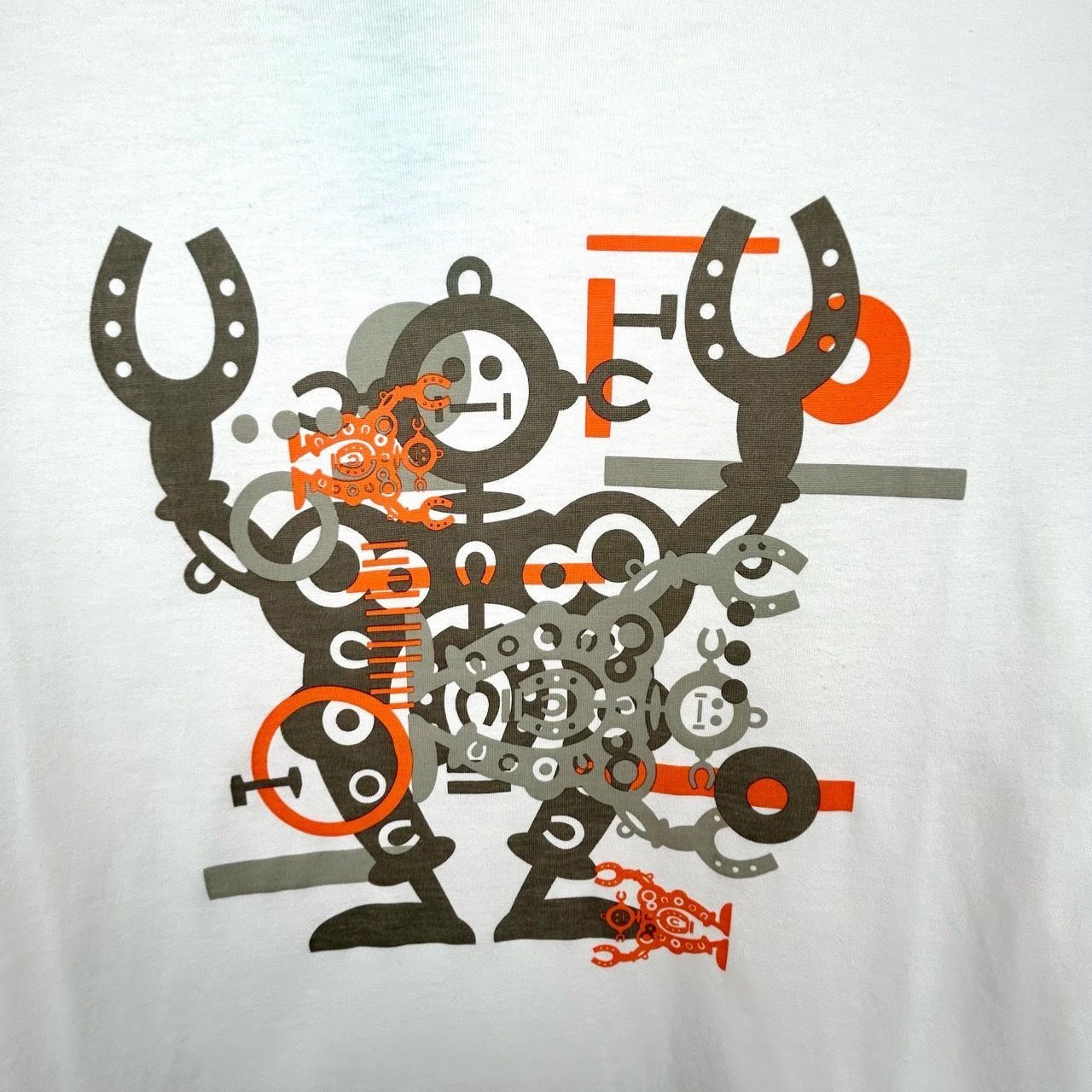 Hermes Hermes Robot Print Round Neck White Cotton Short-Sleeve T-Sh Size US L / EU 52-54 / 3 - 6 Thumbnail