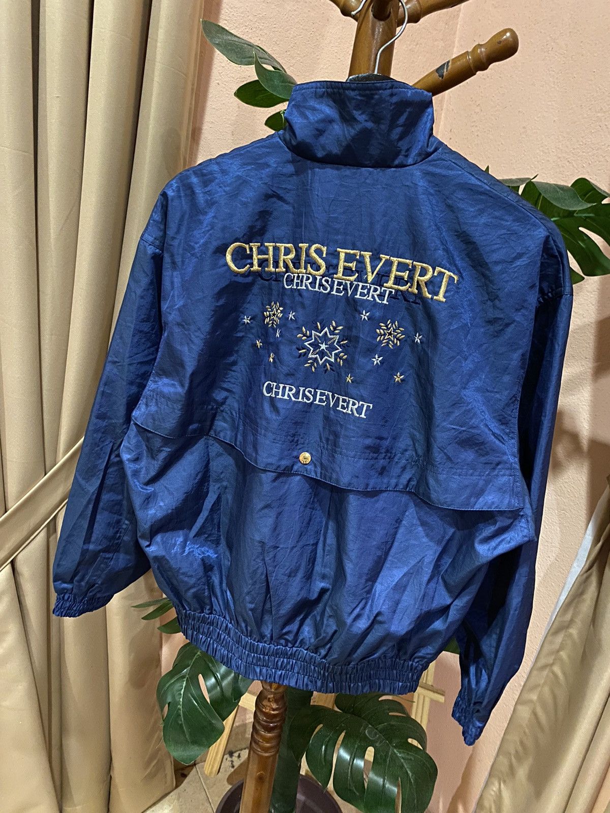 Japanese Brand Chris Evert Blue Lightweight Jacket – Stylish Vintage Size US M / EU 48-50 / 2 - 2 Thumbnail