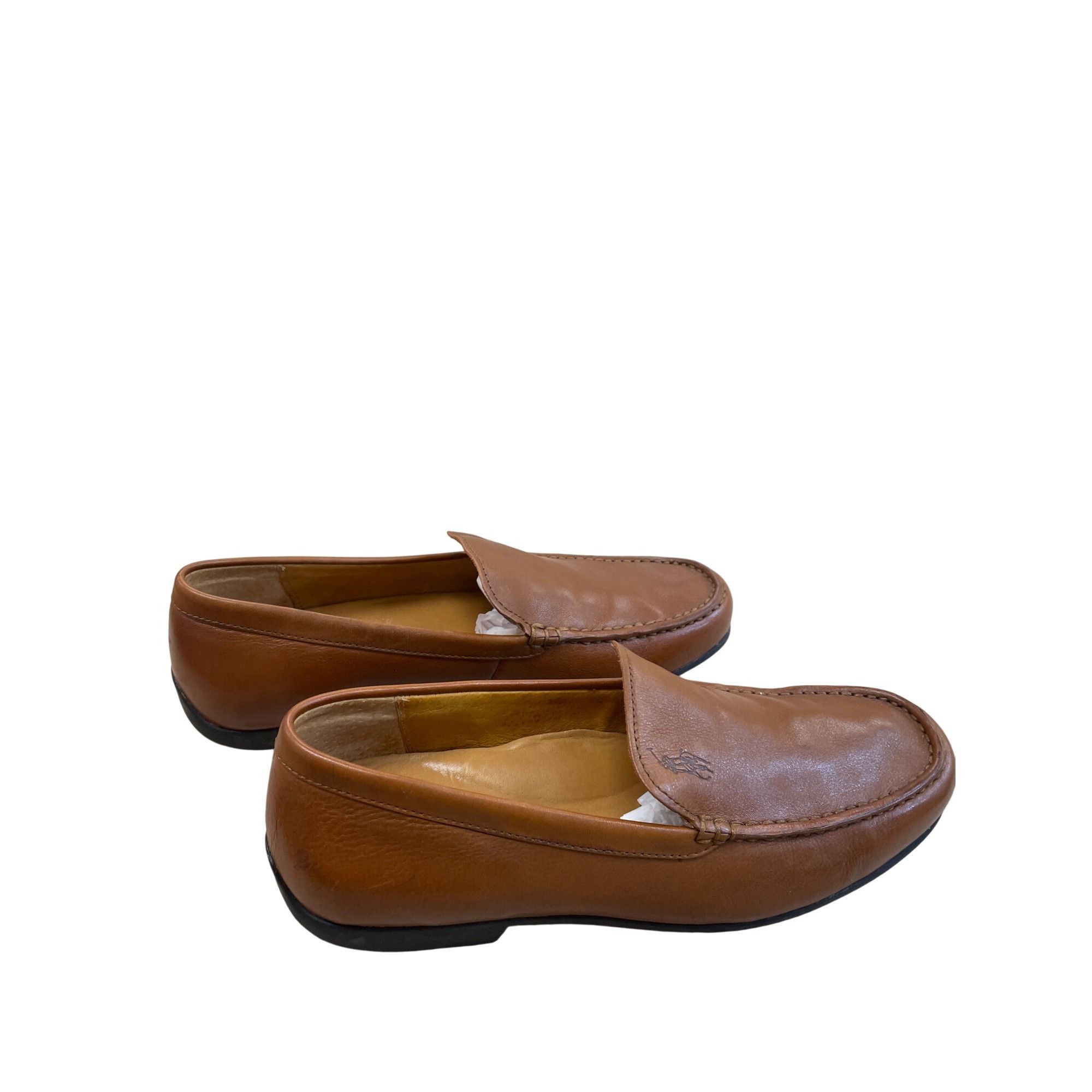 Polo Ralph Lauren Polo Ralph Lauren Allon Mens Brown Leather Slip-On Loafers S Size US 7.5 / EU 40-41 - 4 Thumbnail