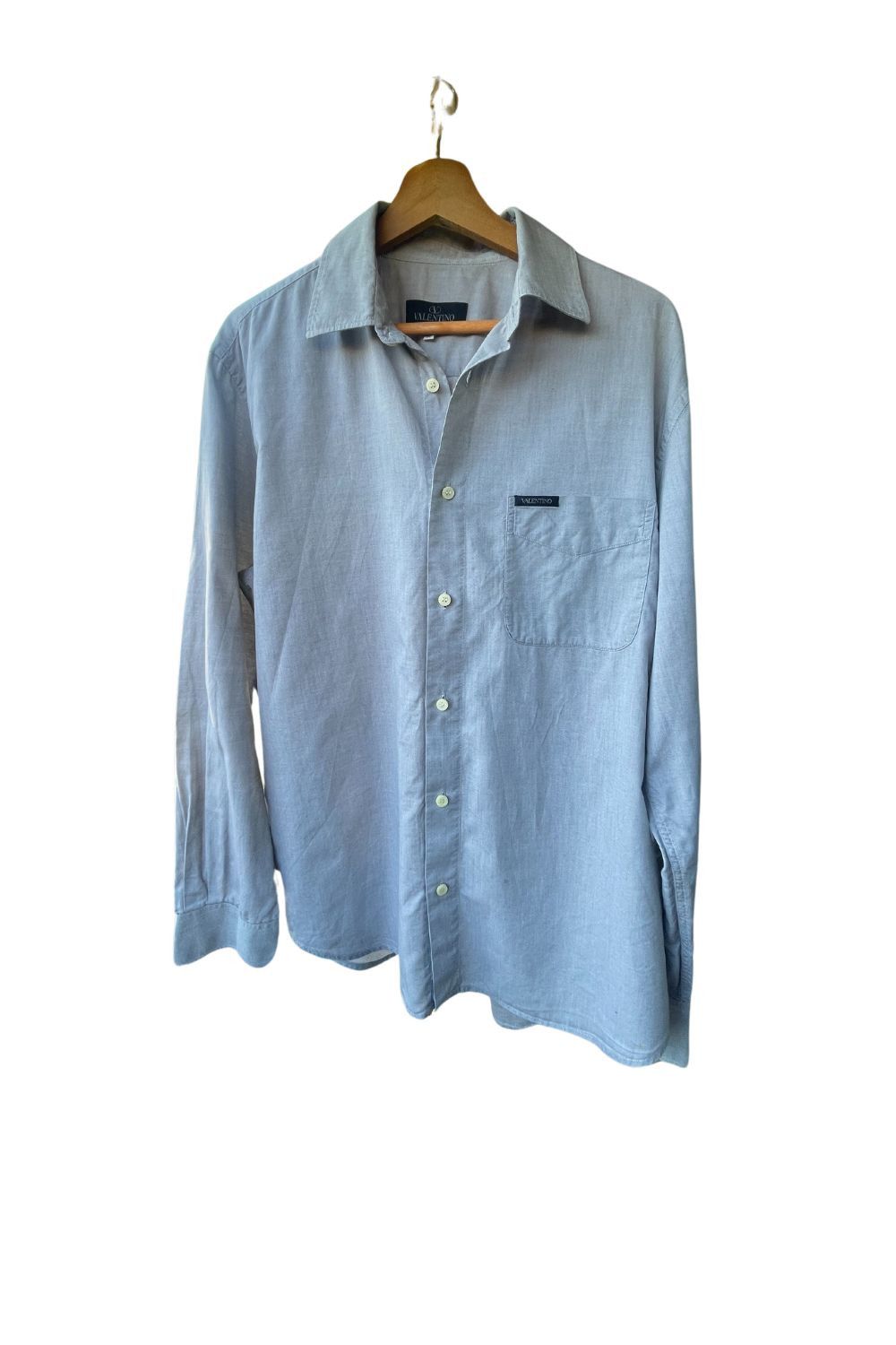 Valentino × Vintage Valentino Vintage Button-up Shirt Light Grey Size L Size US L / EU 52-54 / 3 - 1 Thumbnail