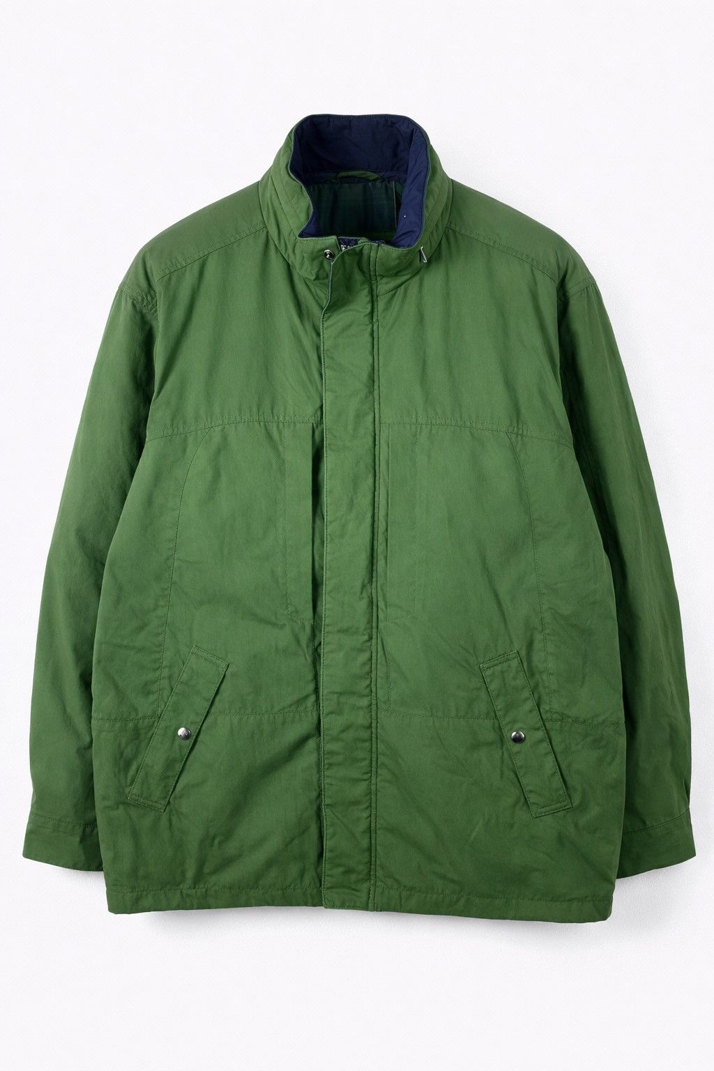 Japanese Brand Vintage VAN JAC Green Plaid Lined Field Jacket Size US XL / EU 56 / 4 - 1 Thumbnail