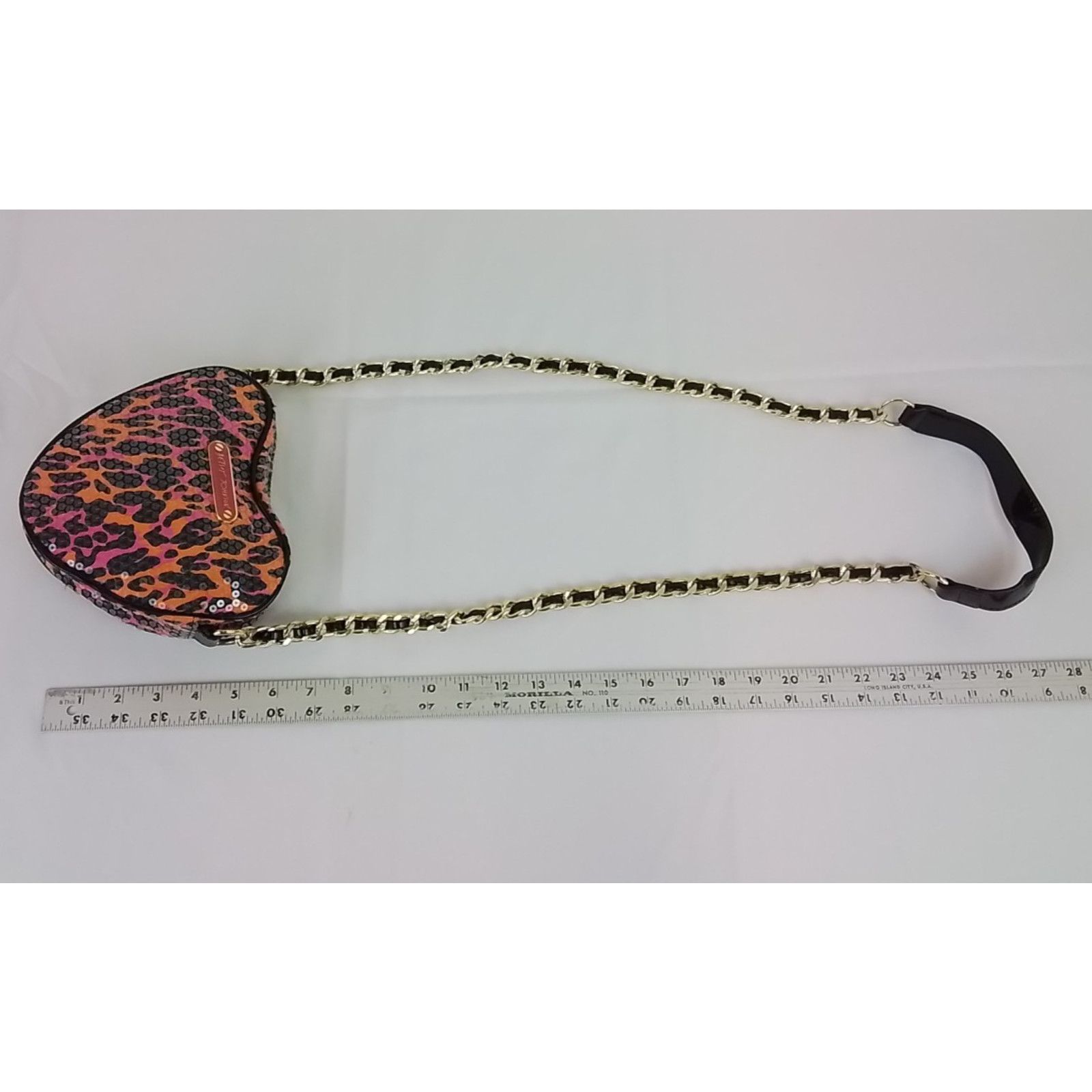 Betsey Johnson Betsey Johnson Purse Orange/Pink Sequin Heart Shaped Size ONE SIZE - 11 Thumbnail