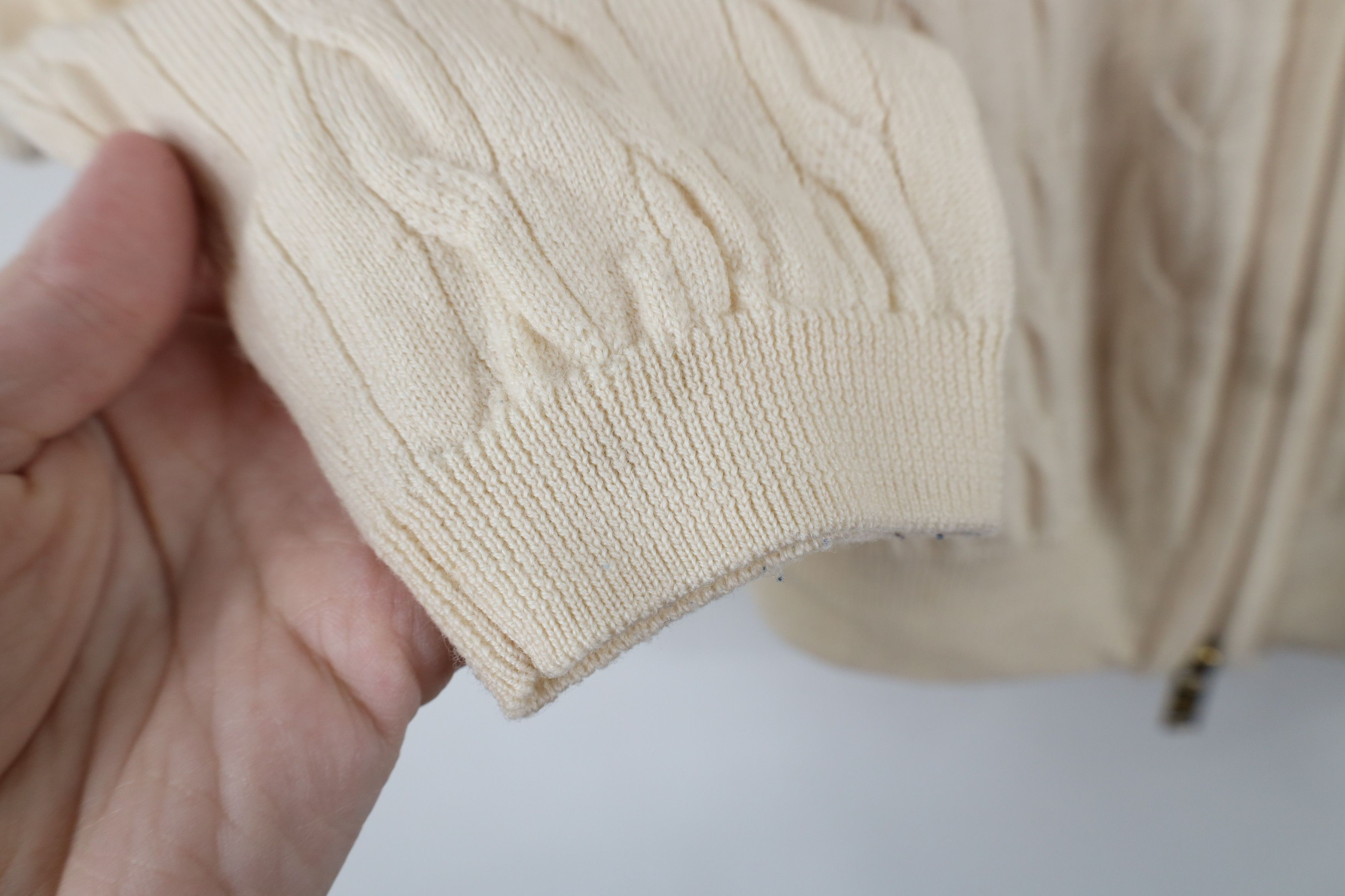 Vintage Peter Millar Merino Wool Cable Knit Zip Cardigan Sweater Size L / US 10 / IT 46 - 4 Thumbnail