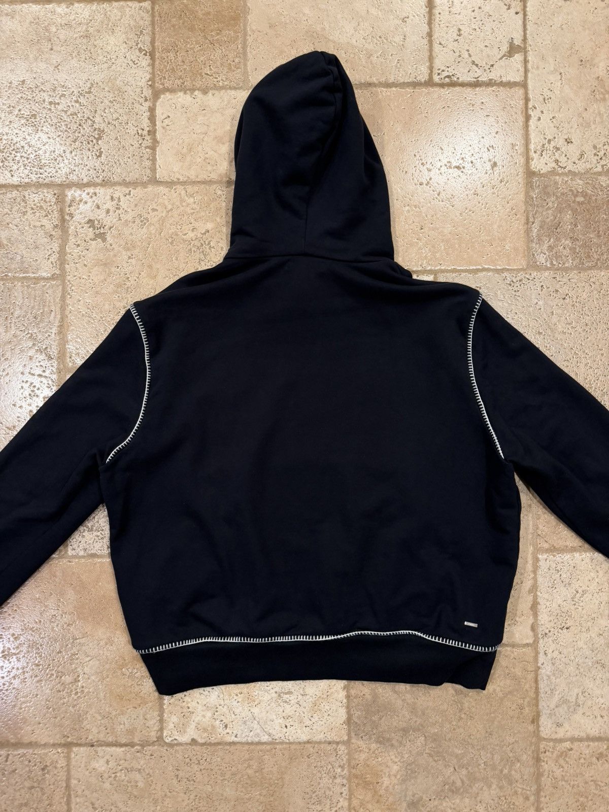 Amiri Amiri Chain Stitch Embroidered Logo Black Pullover Hoodie Size US XXL / EU 58 / 5 - 9 Thumbnail