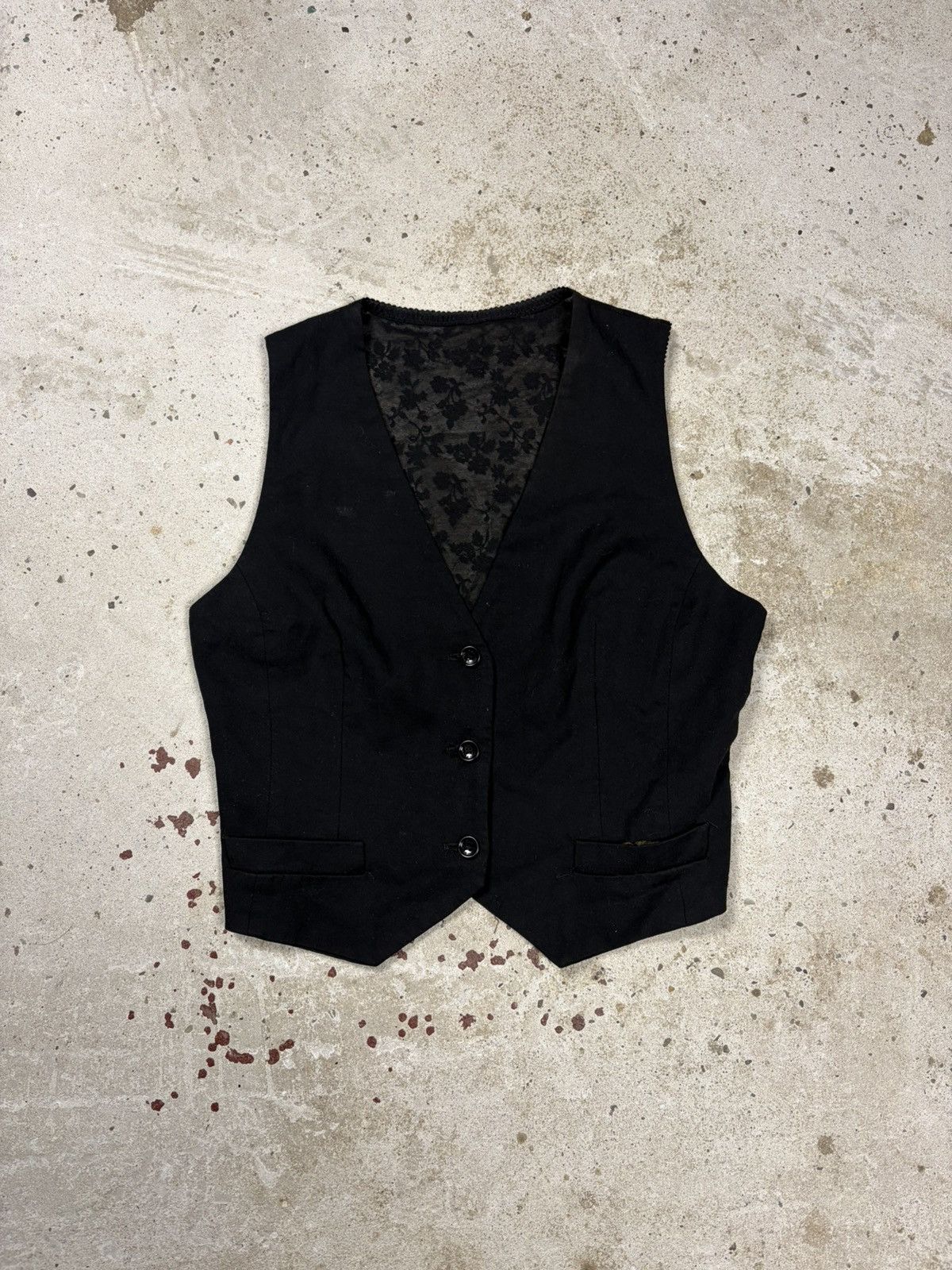 Dolce & Gabbana 2000s Dolce & Gabbana Black Viscose Lace Vest Sheer Size M / US 6-8 / IT 42-44 - 1 Thumbnail