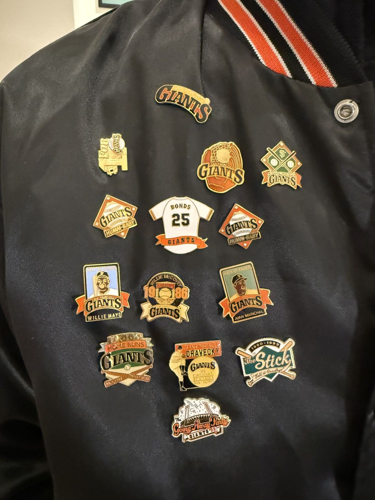 Swingster SF GIANTS VINTAGE COACH JACKET WITH VINTAGE PINS Size US L / EU 52-54 / 3 - 4 Thumbnail