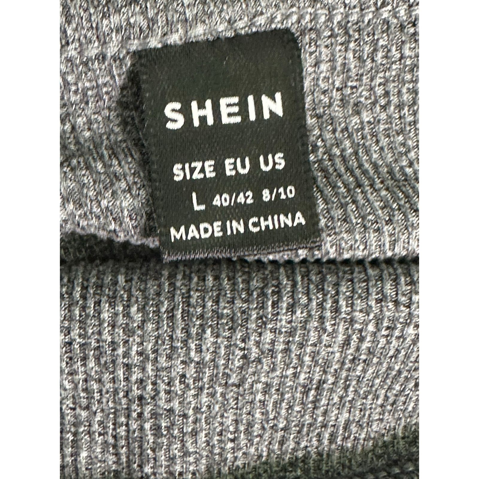 Shein Shein gray long sleeves boat neck top size Large Size L / US 10 / IT 46 - 3 Thumbnail