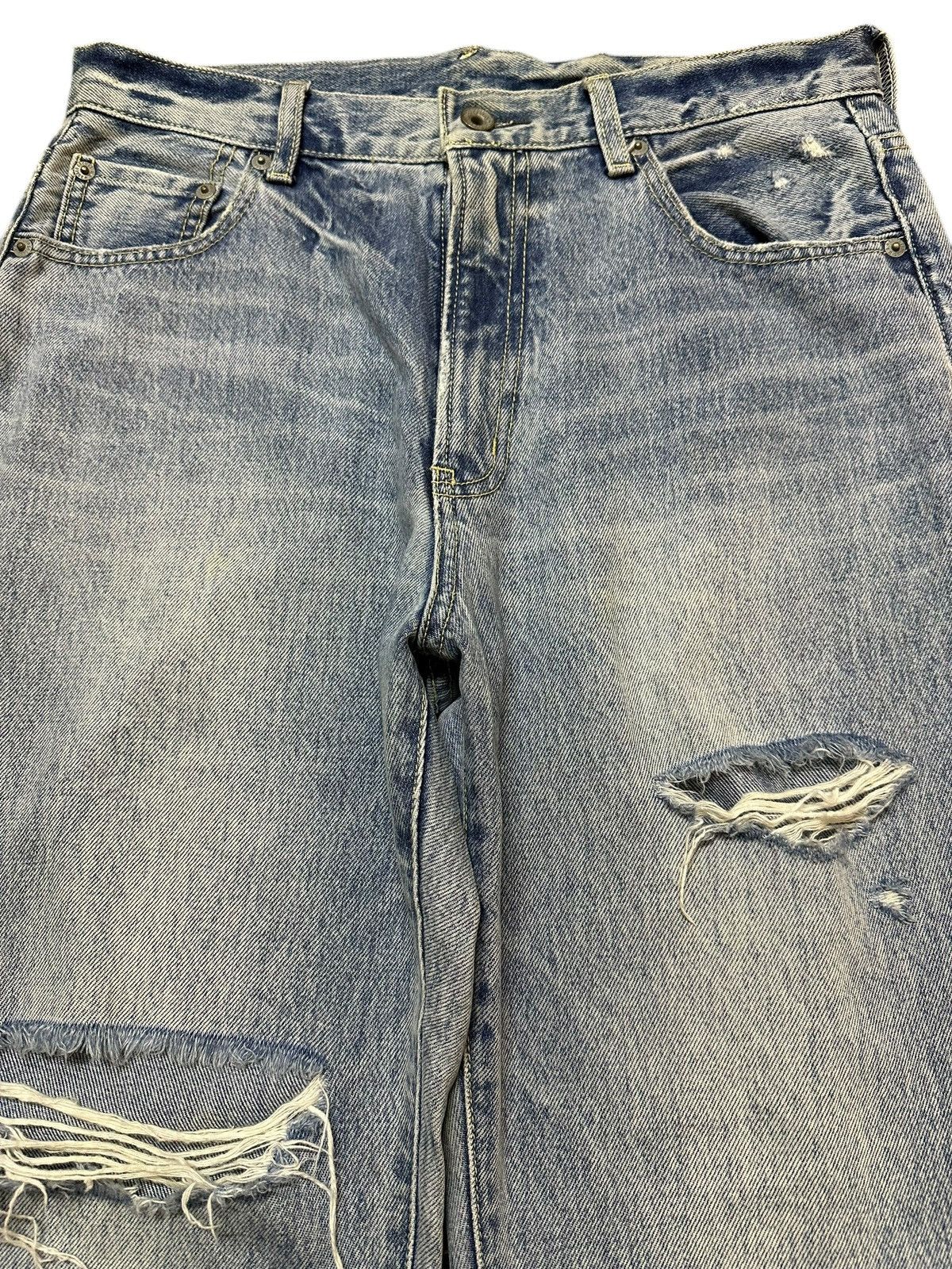 semanticdesign Vintage Japanese Brand Faded Wash Distress Baggy Jeans Size US 31 - 3 Thumbnail