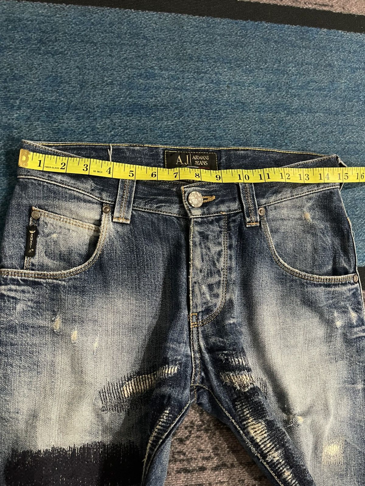 Armani Armani Jeans Distressed Denim Size US 29 - 12 Thumbnail