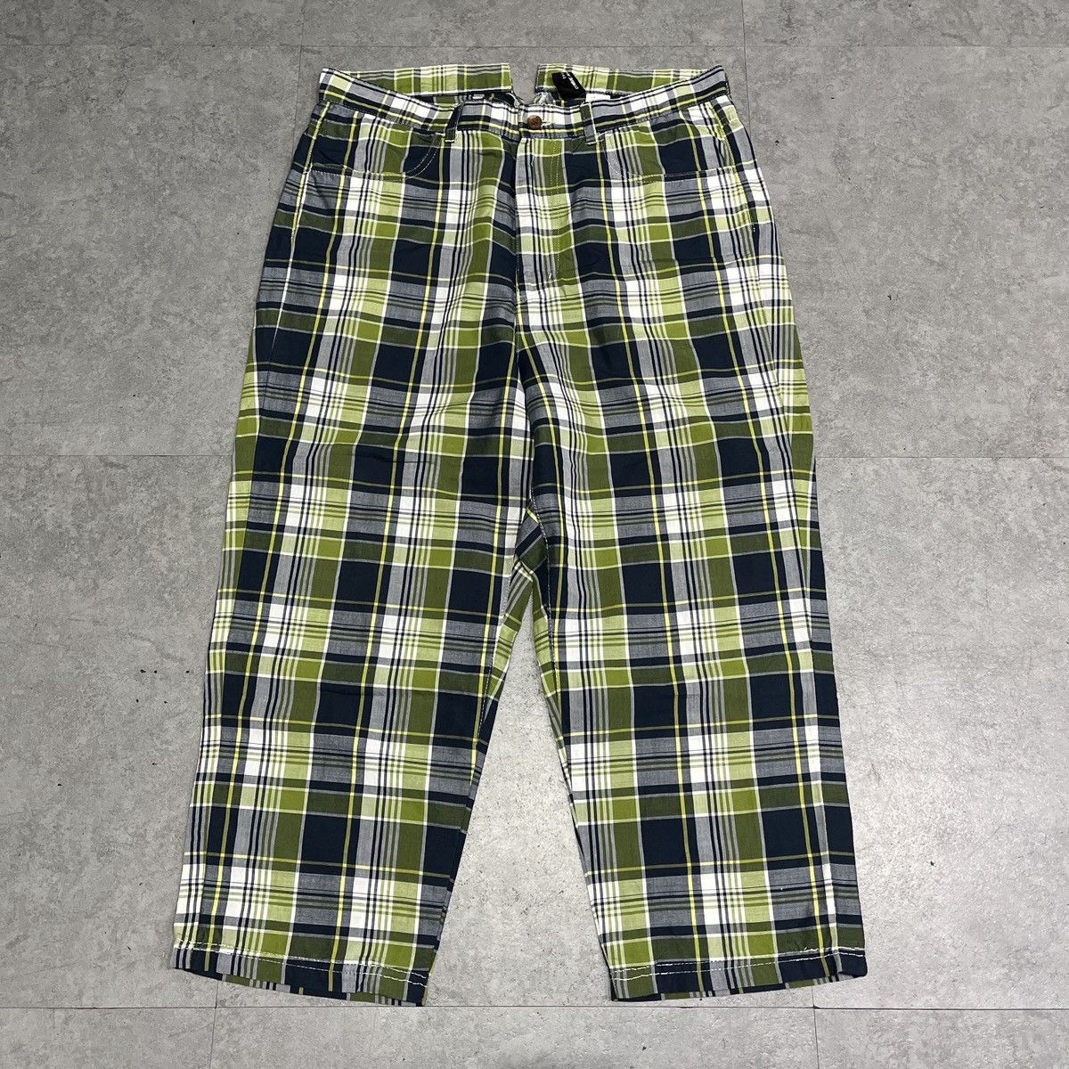AD2007 Tricot Comme des garcons plaid fish tail buckle back