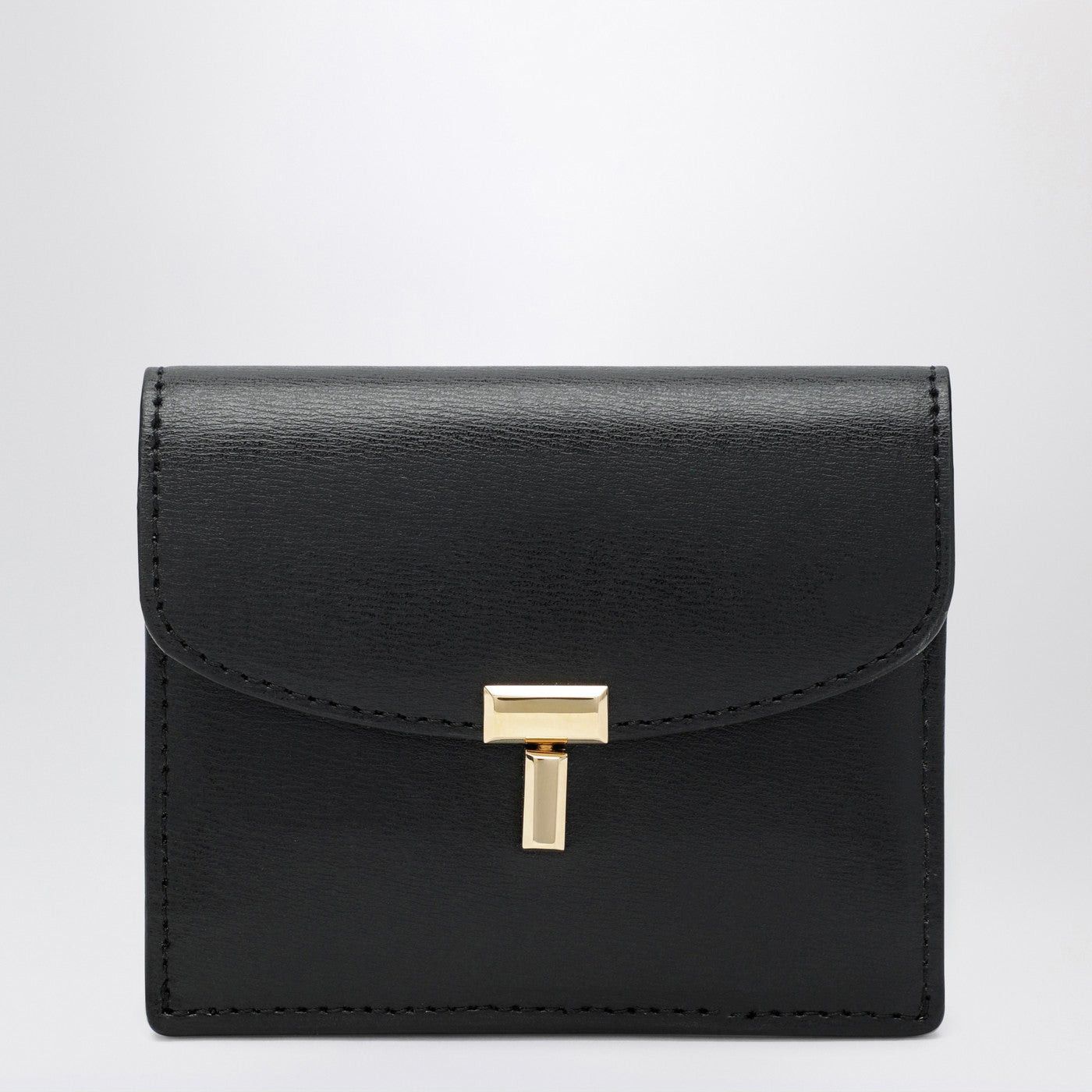 Toteme Toteme Black Smooth-Leather T-Lock Card Holder Size ONE SIZE - 1 Thumbnail