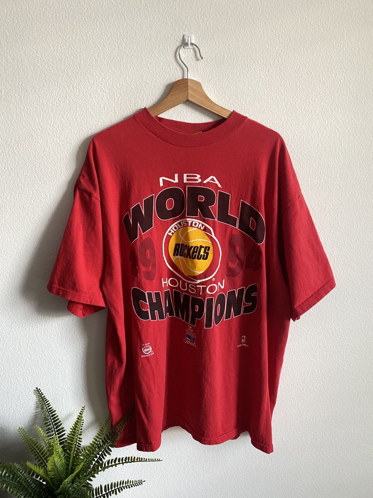 Vintage 90s Houston Rockets NBA Finals Champions Tee
